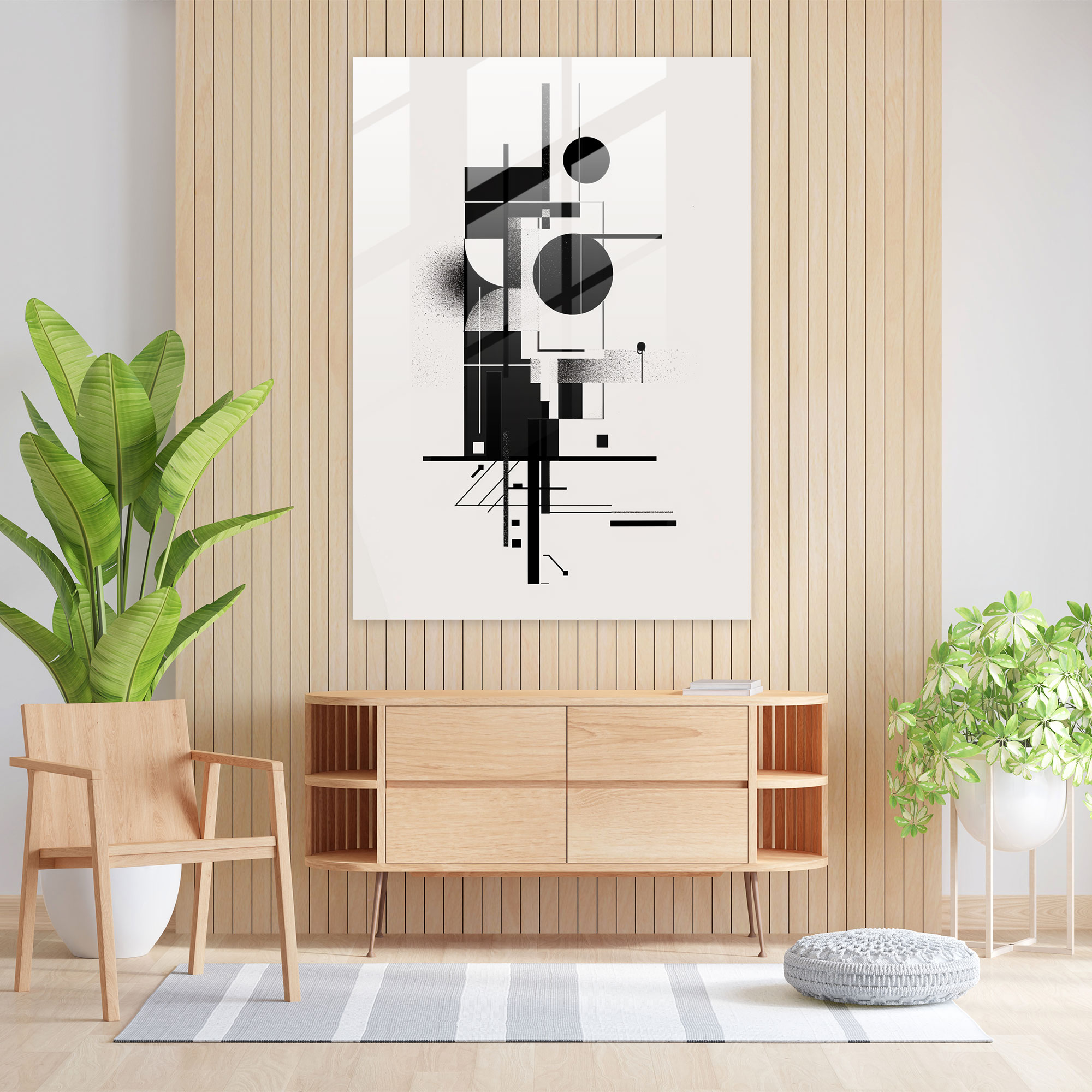 Suprematism Wall Decoration Glass Art - Suprematism, Glass Wall Art, Home Decoration, Glass Print
