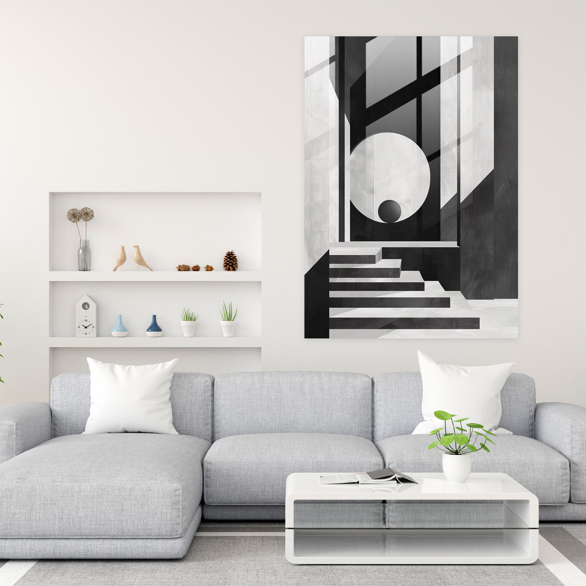 Suprematism Glass Art Wall Decoration - Suprematism, Glass Wall Art, Glass Print, Modern Art