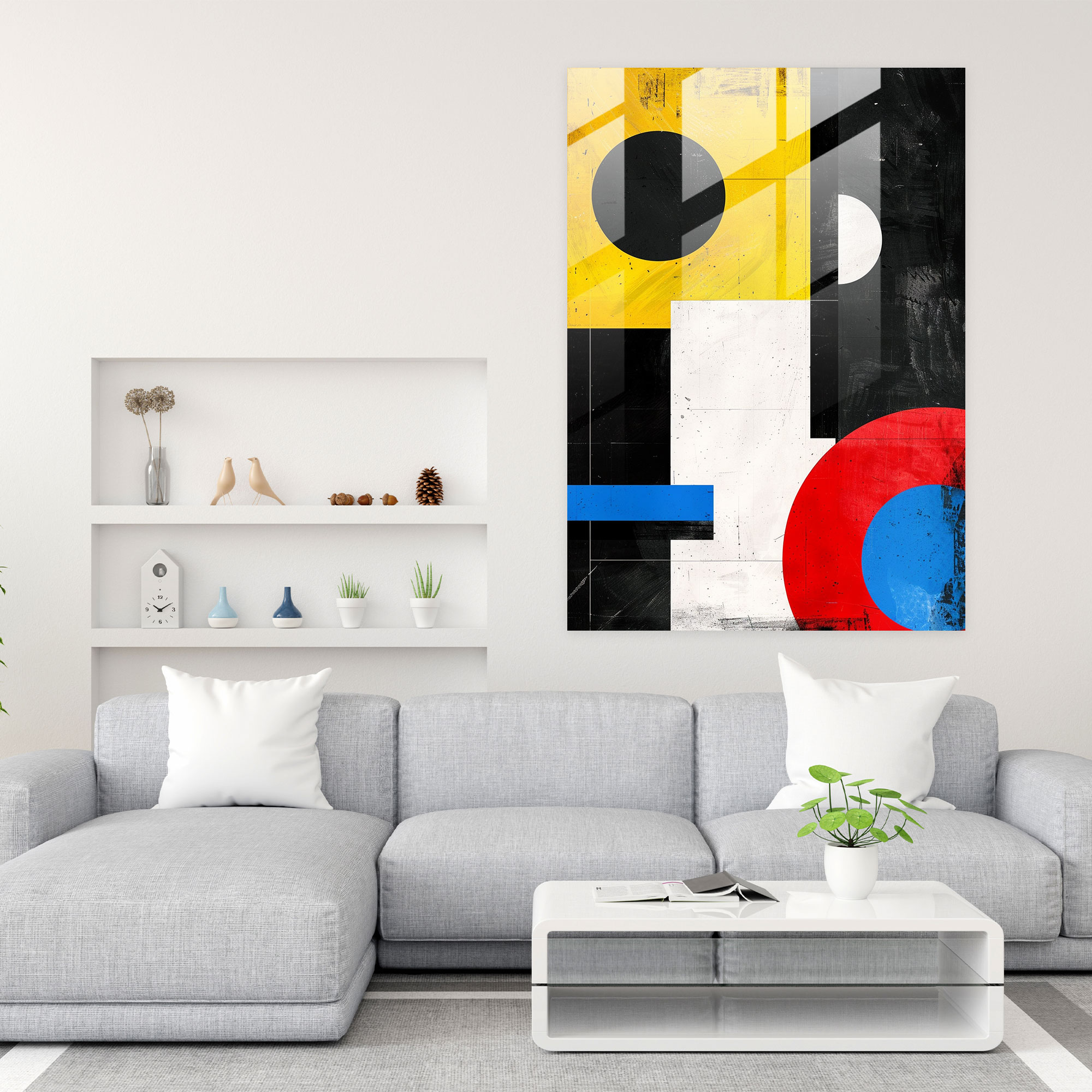 Suprematism Glass Print Wall Decoration - Suprematism, Modern Art, Suprematism, Glass Print