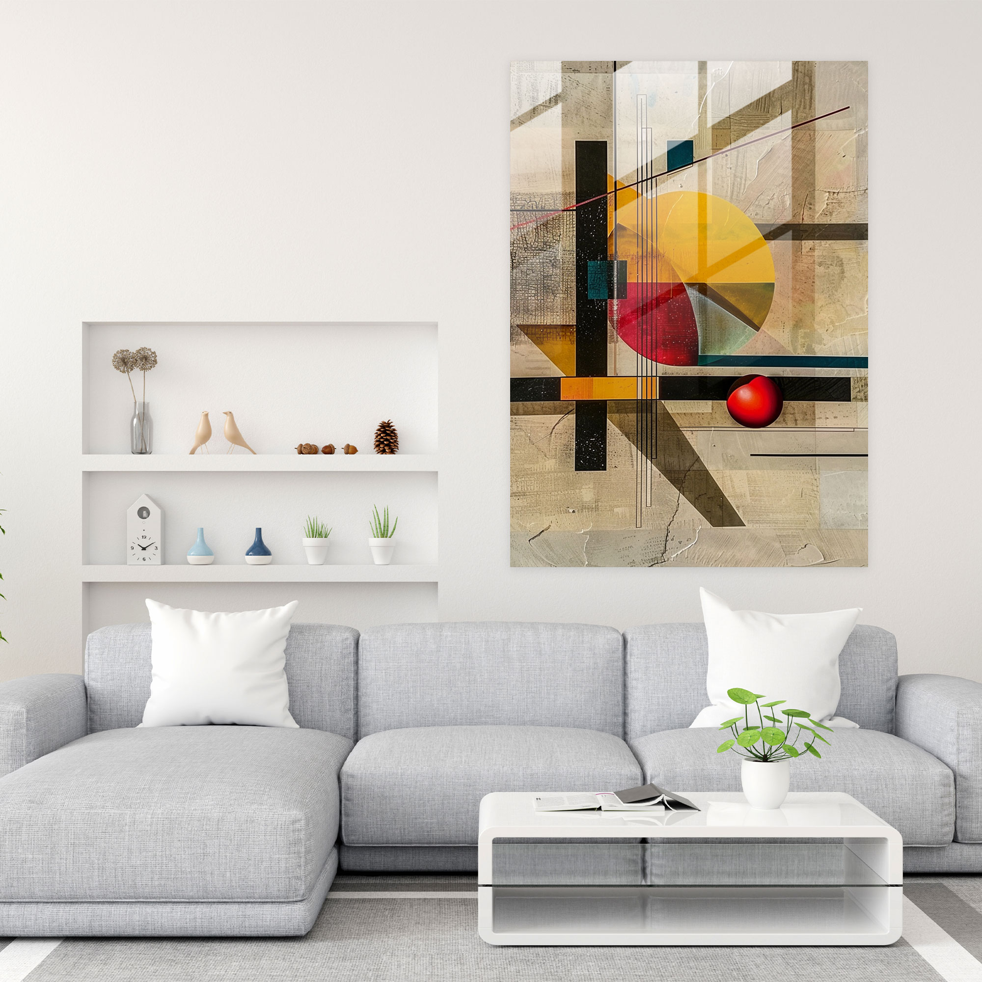 Suprematism Glass Print - Suprematism, Modern Art, Home Decoration, Suprematism