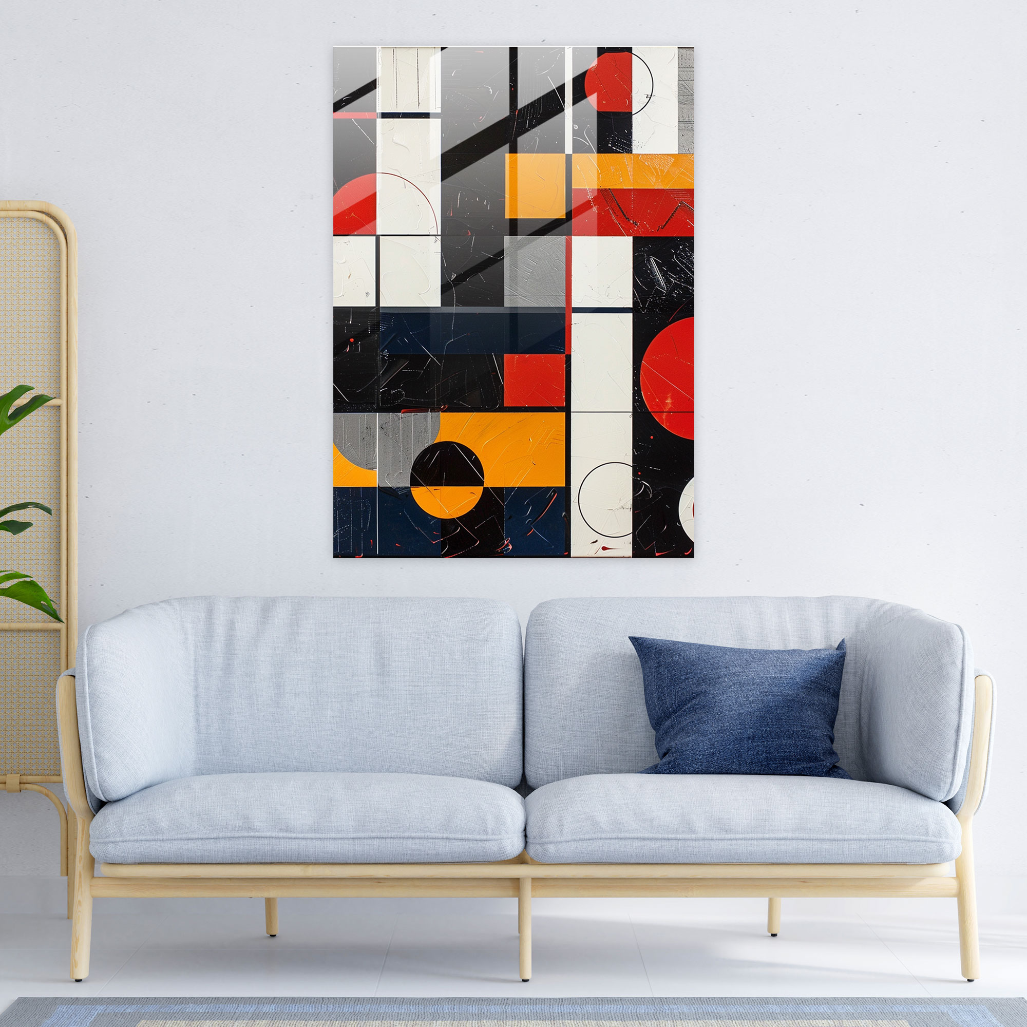 Suprematism Modern Art - Suprematism, Suprematism, Modern Art, Glass Print