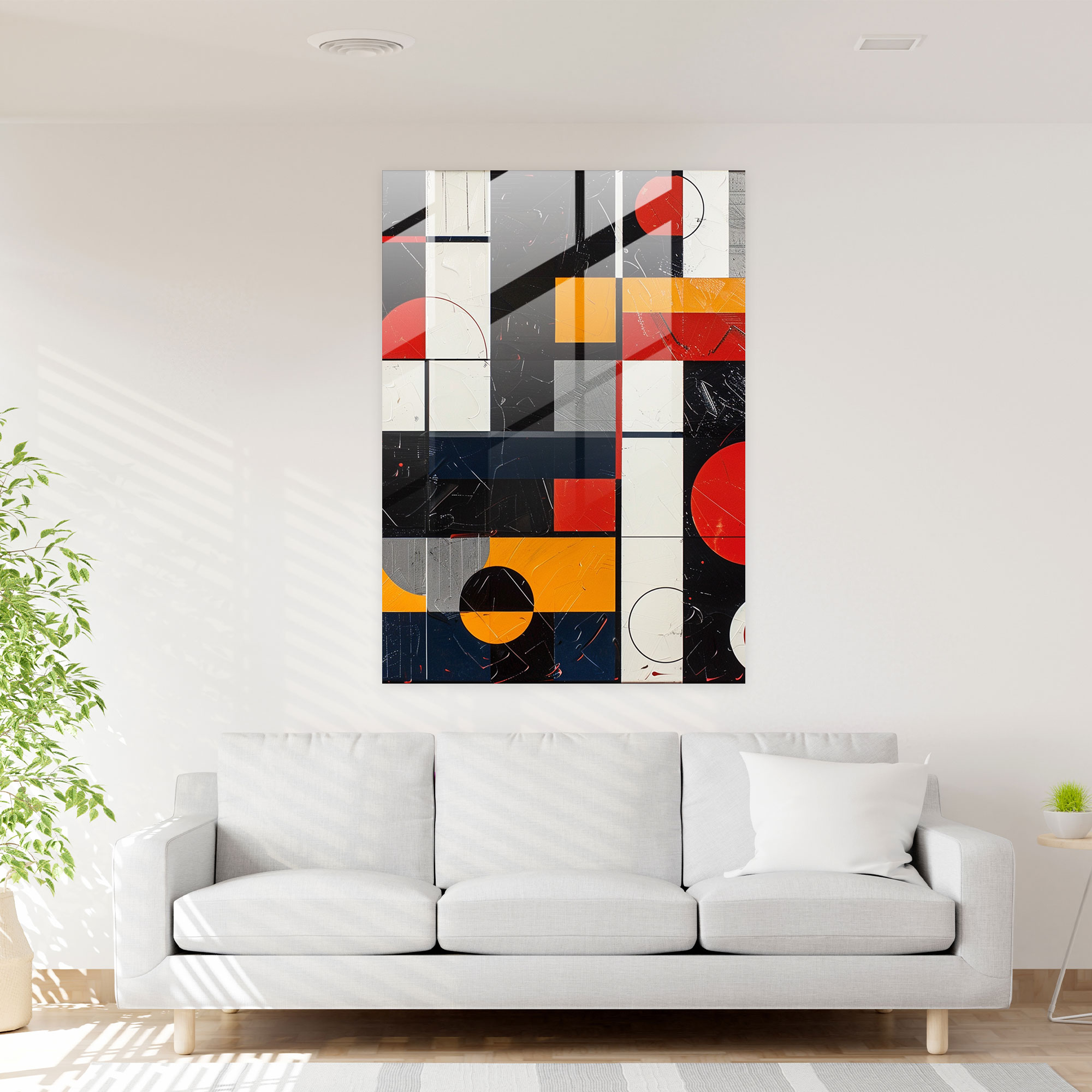 Suprematism Modern Art - Suprematism, Suprematism, Modern Art, Glass Print