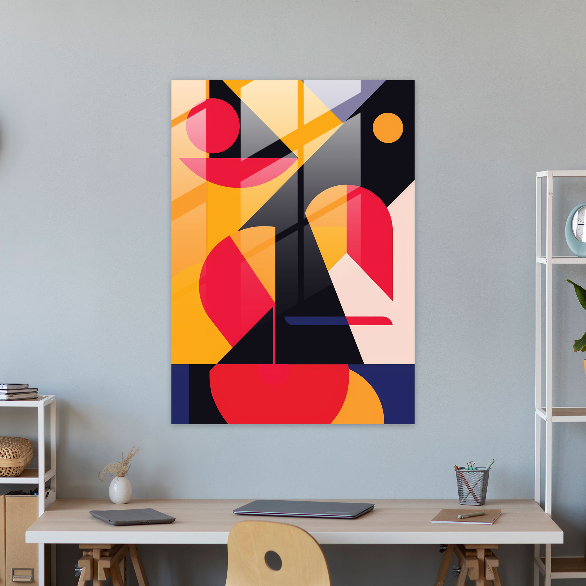 Suprematism Glass Print - Suprematism, Home Decoration, Modern Art, Glass Wall Art