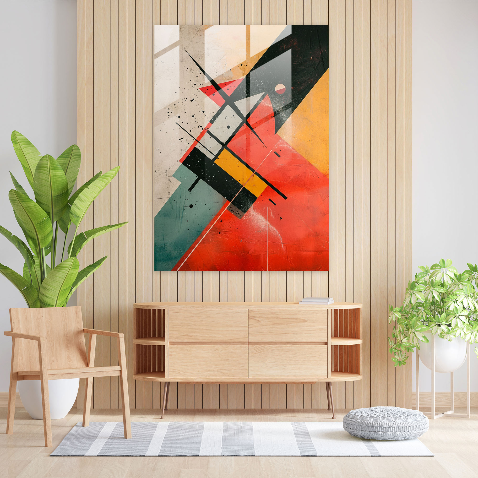 Suprematism Home Decoration - Suprematism, Suprematism, Glass Print, Modern Art