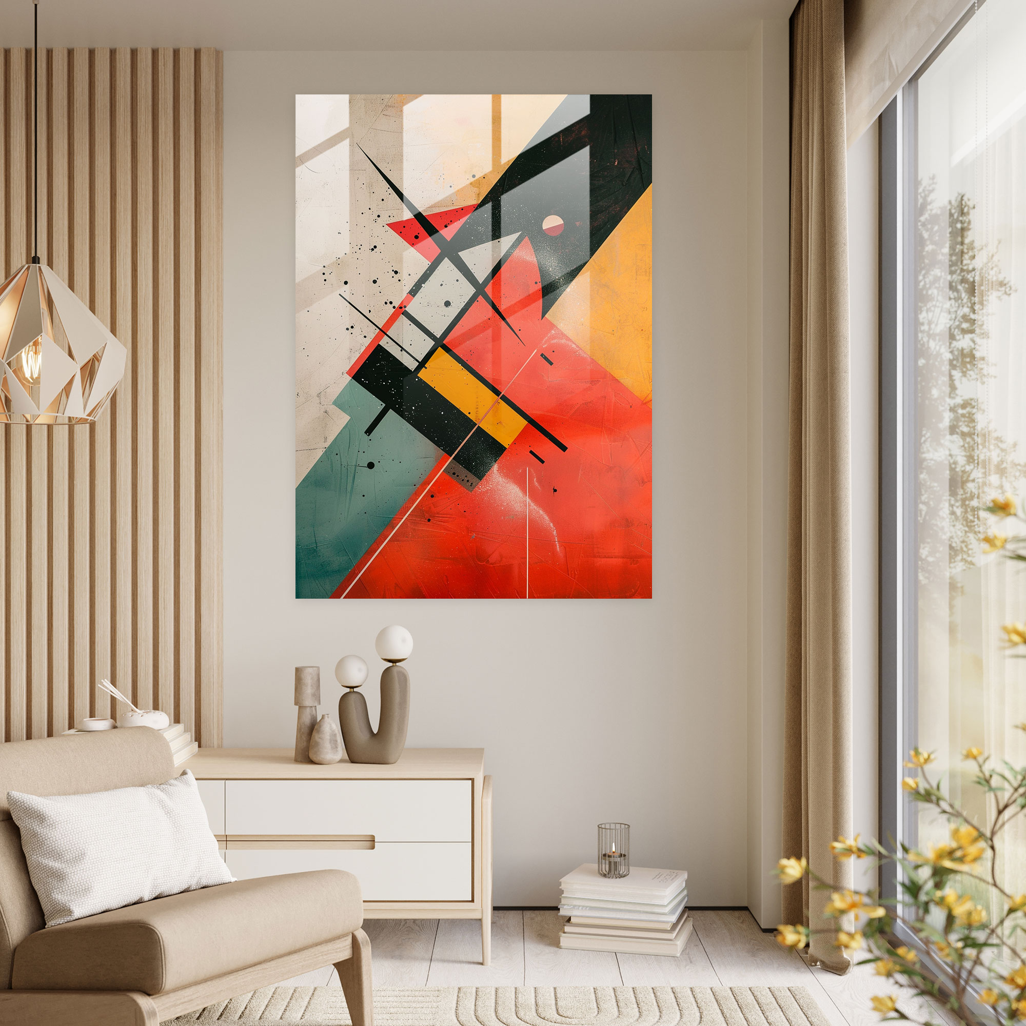 Suprematism Home Decoration - Suprematism, Suprematism, Glass Print, Modern Art