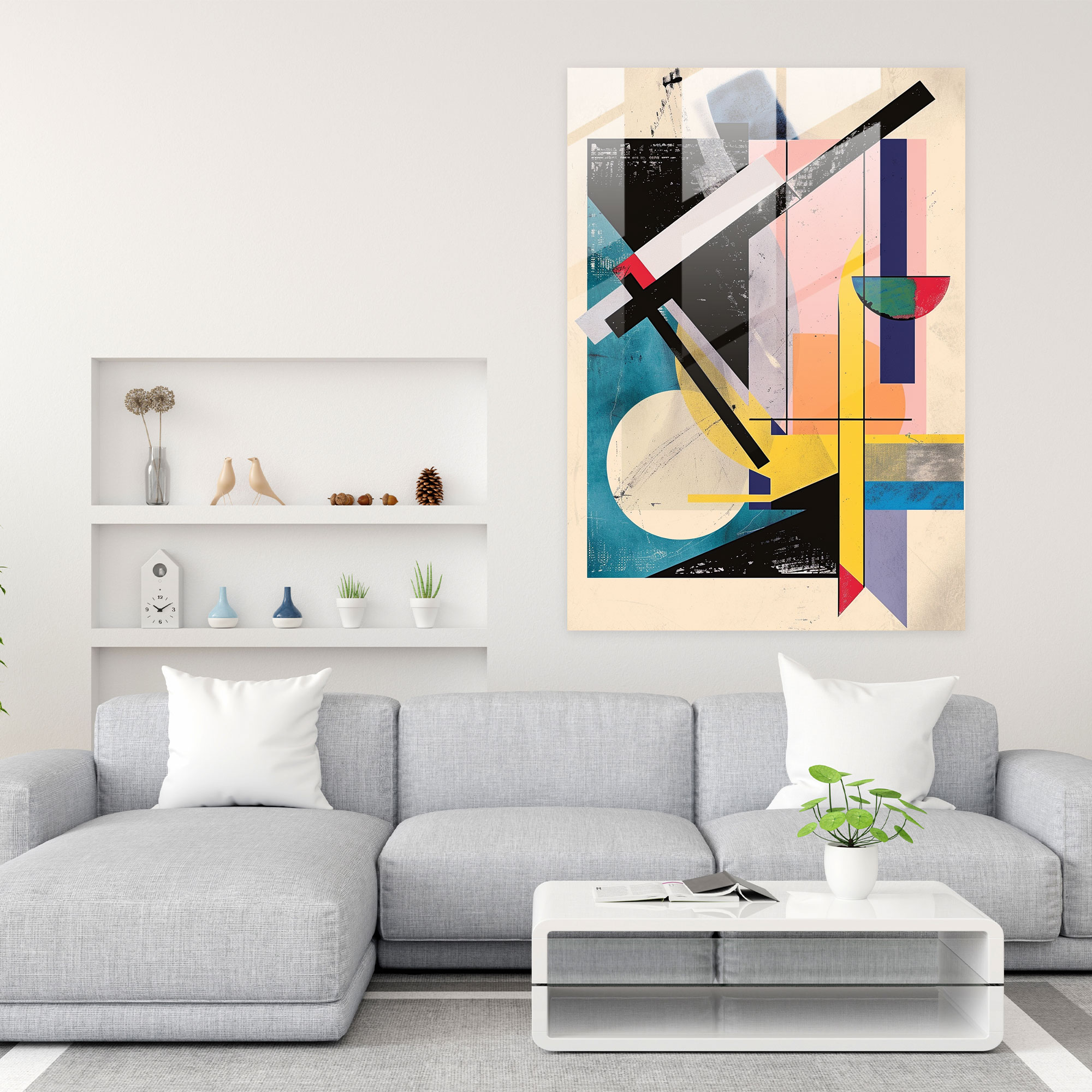 Suprematism Modern Art - Suprematism, Glass Wall Art, Glass Print, Modern Art