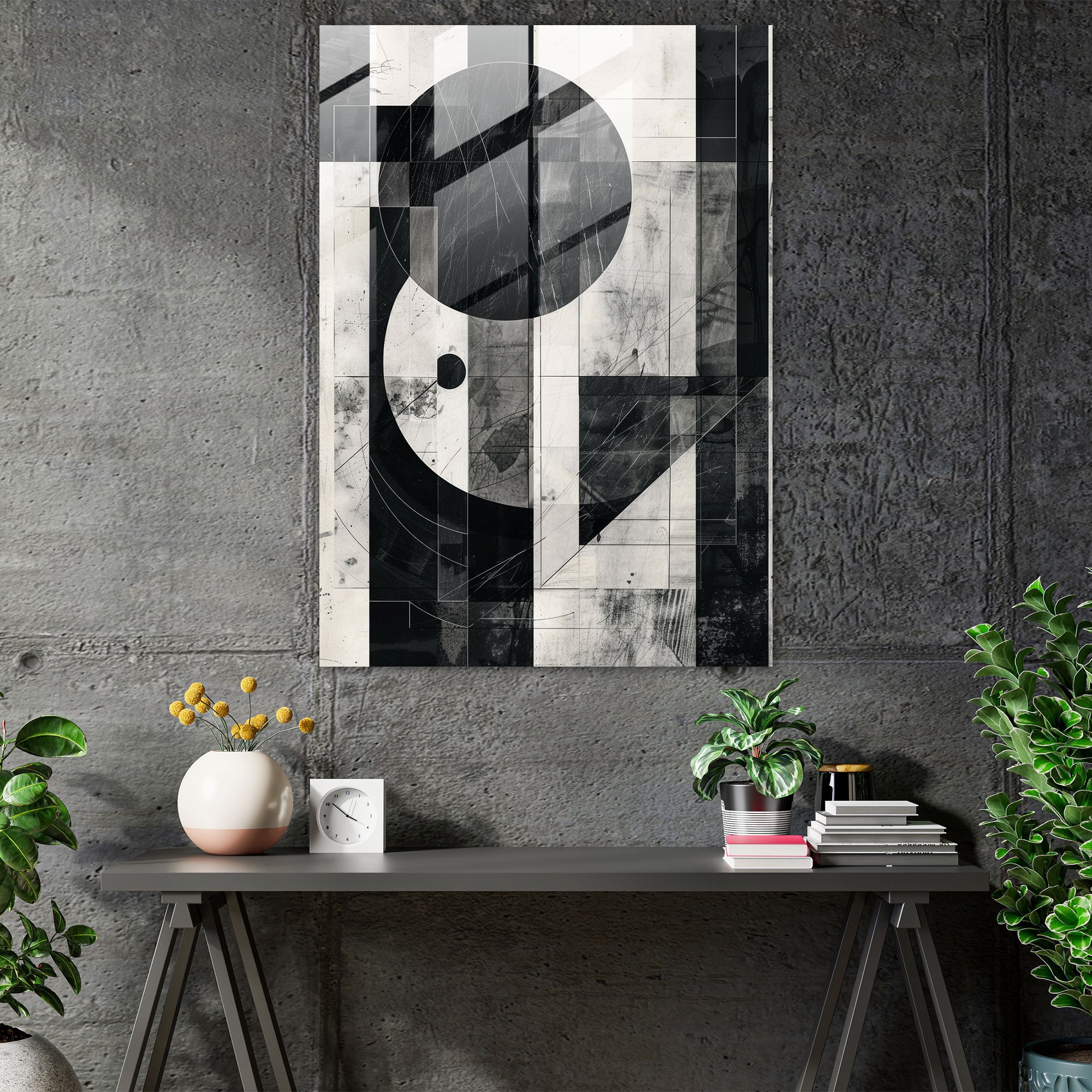 Suprematism Geometry Glass Print - Suprematism, Modern Art, Home Decoration, Glass Print