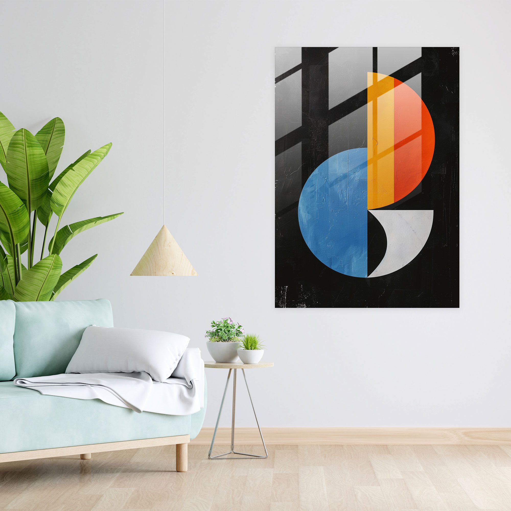 Bold Geometric Suprematism Glass Print - Suprematism, Wall Decoration, Glass Wall Art, Glass Print