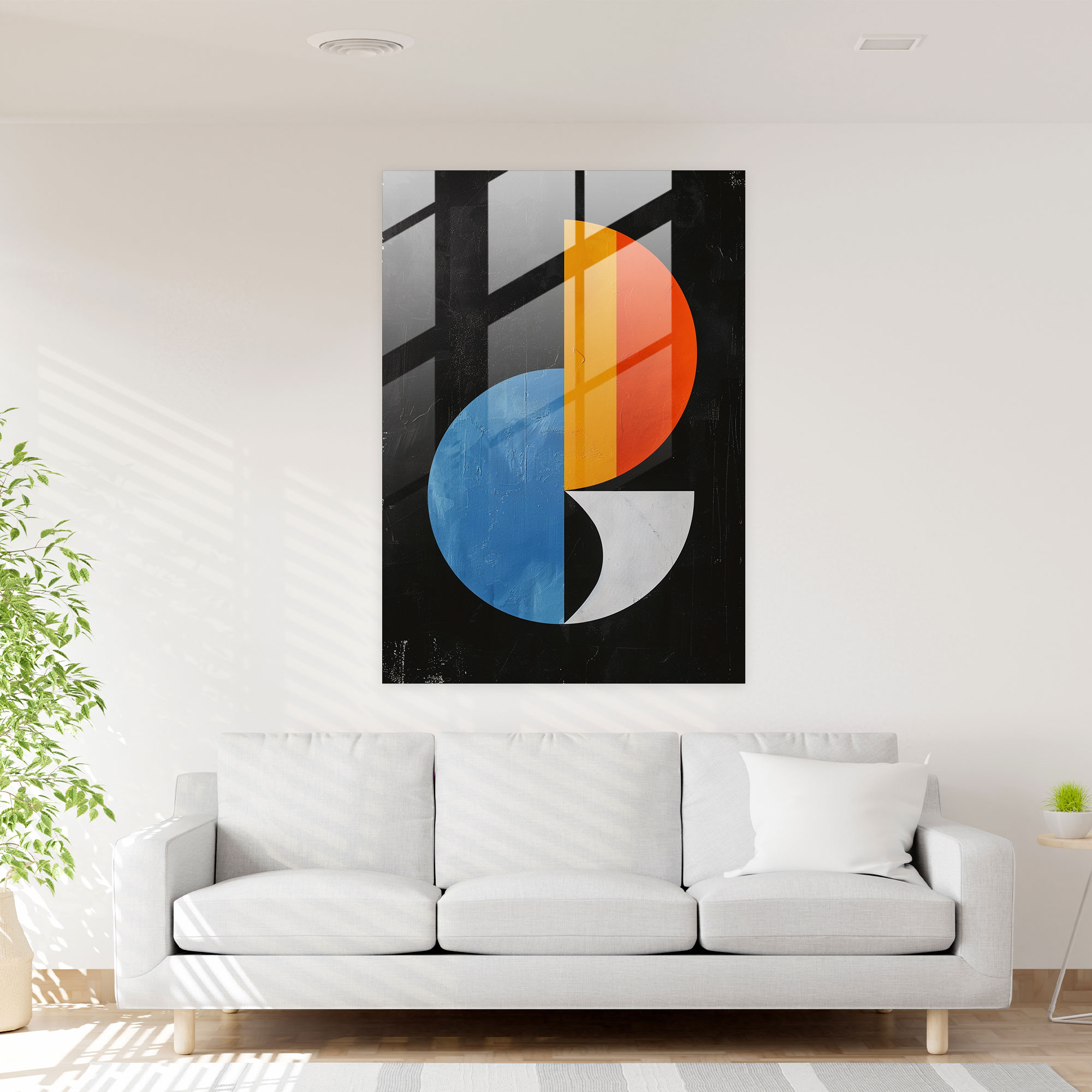 Bold Geometric Suprematism Glass Print - Suprematism, Wall Decoration, Glass Wall Art, Glass Print