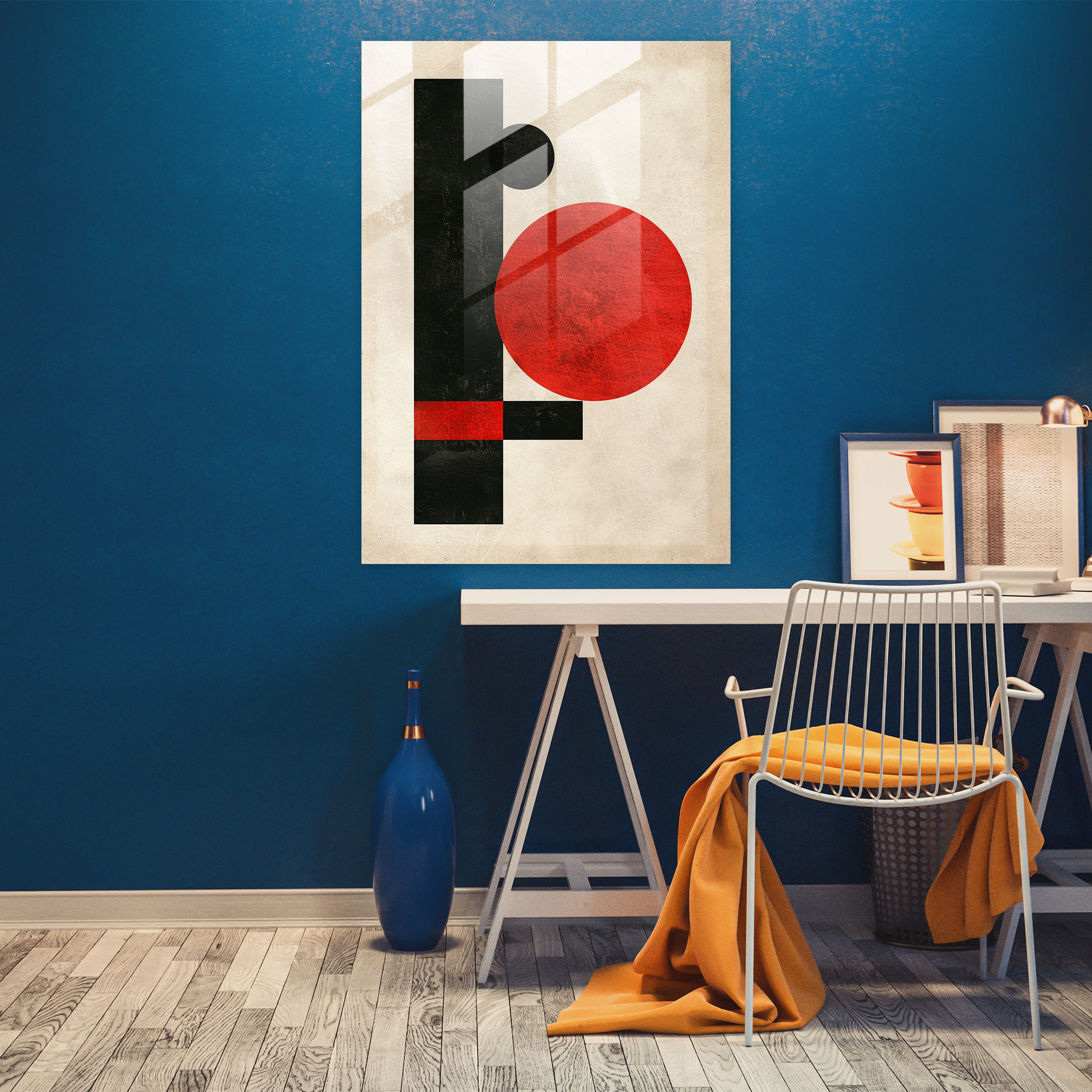 Red & Black Abstract Suprematism Home Decoration - Suprematism, Home Decoration, Suprematism, Modern Art