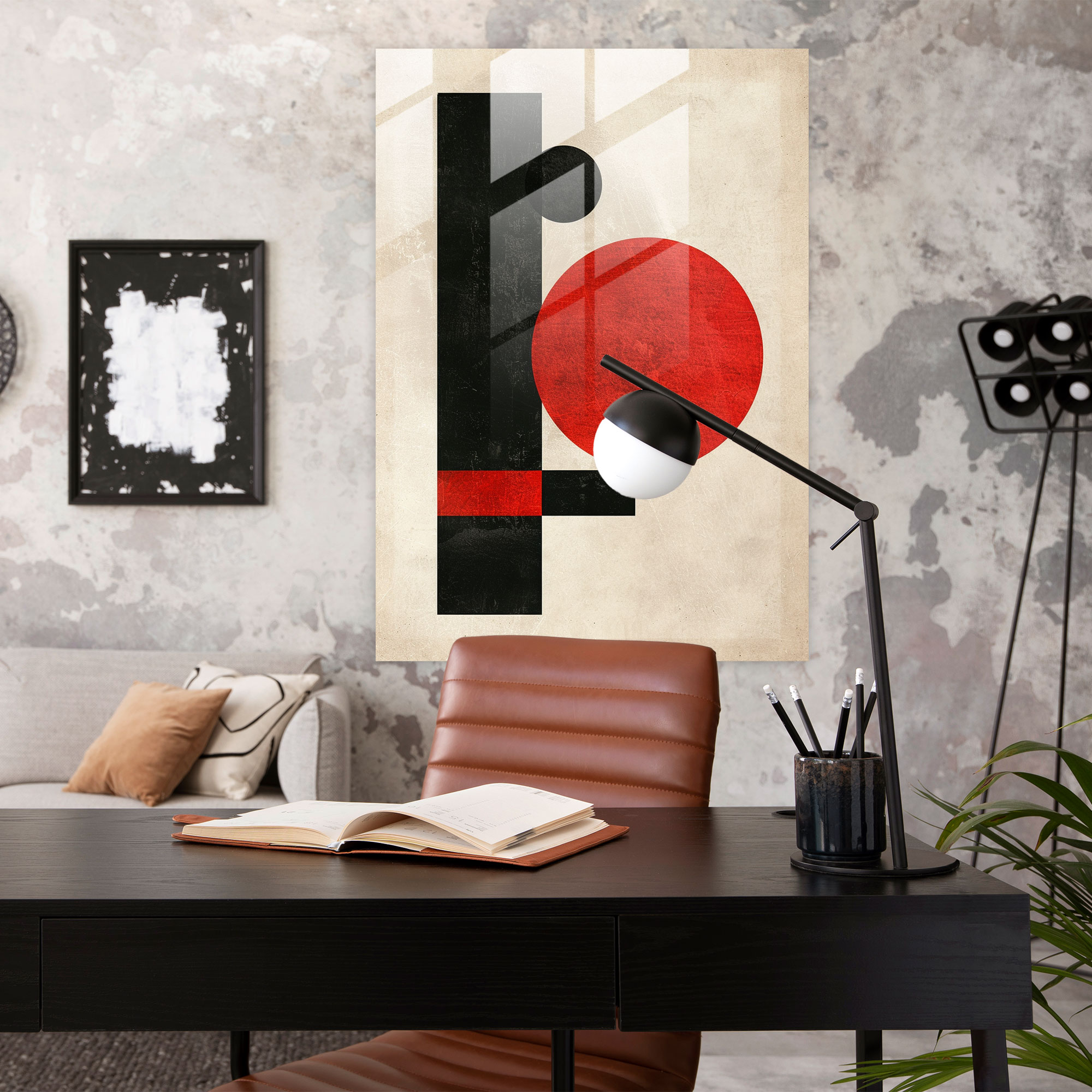 Red & Black Abstract Suprematism Home Decoration - Suprematism, Home Decoration, Suprematism, Modern Art