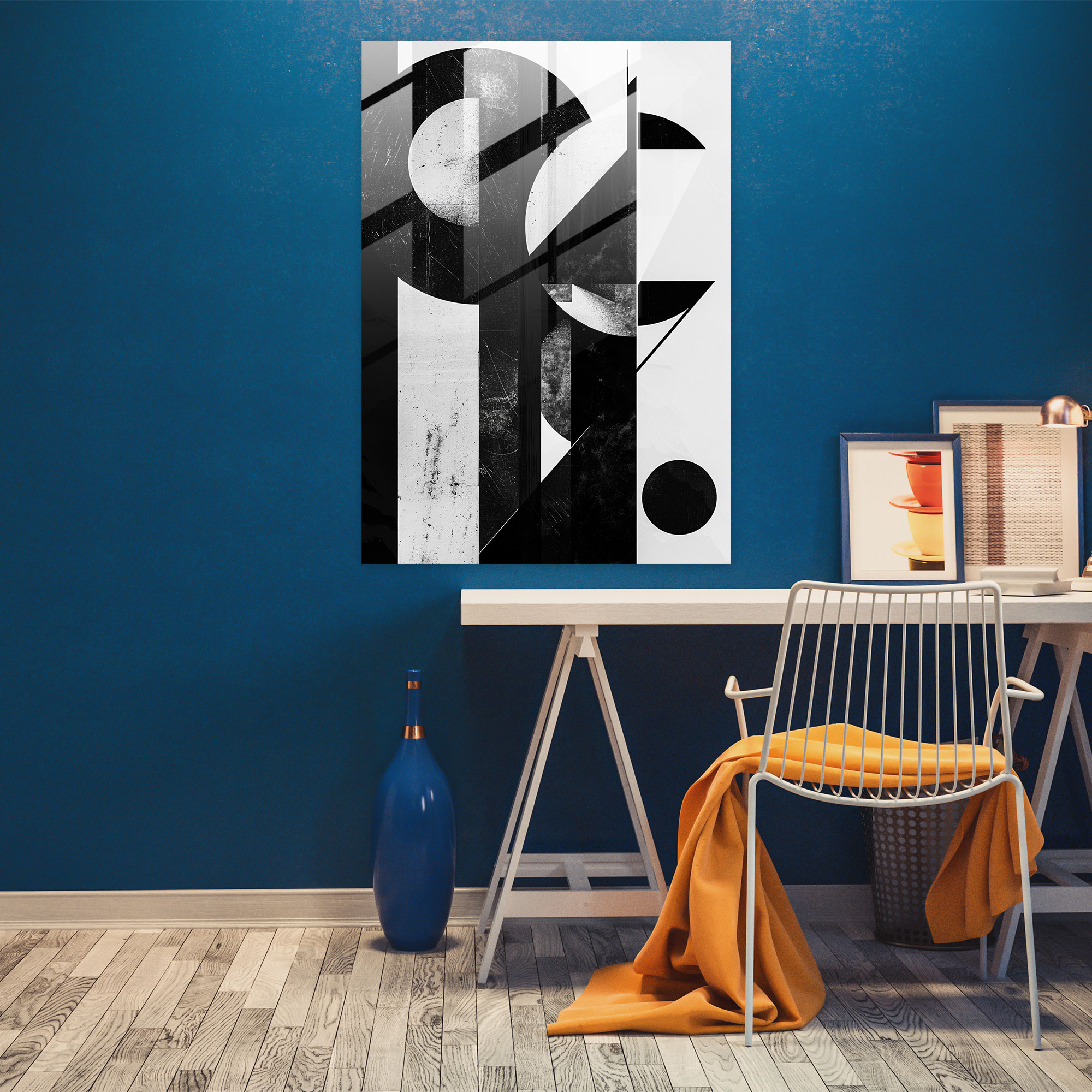 Suprematism Glass Print - Suprematism, Wall Decoration, Suprematism, Home Decoration