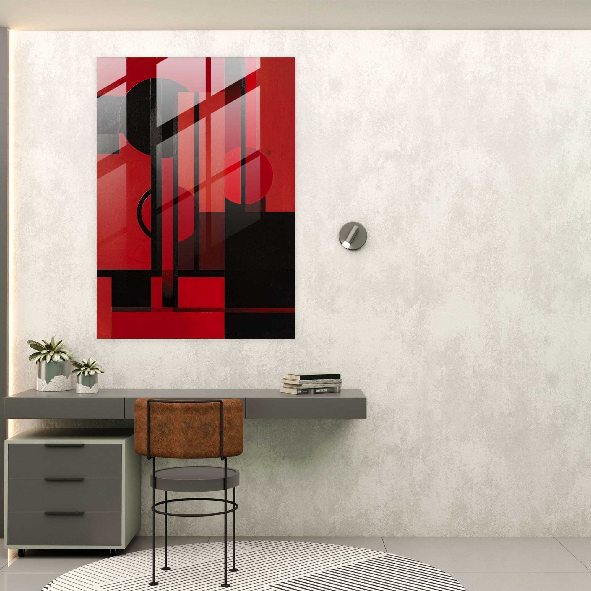 Suprematism Glass Wall Art - Suprematism, Home Decoration, Glass Art, Wall Decoration