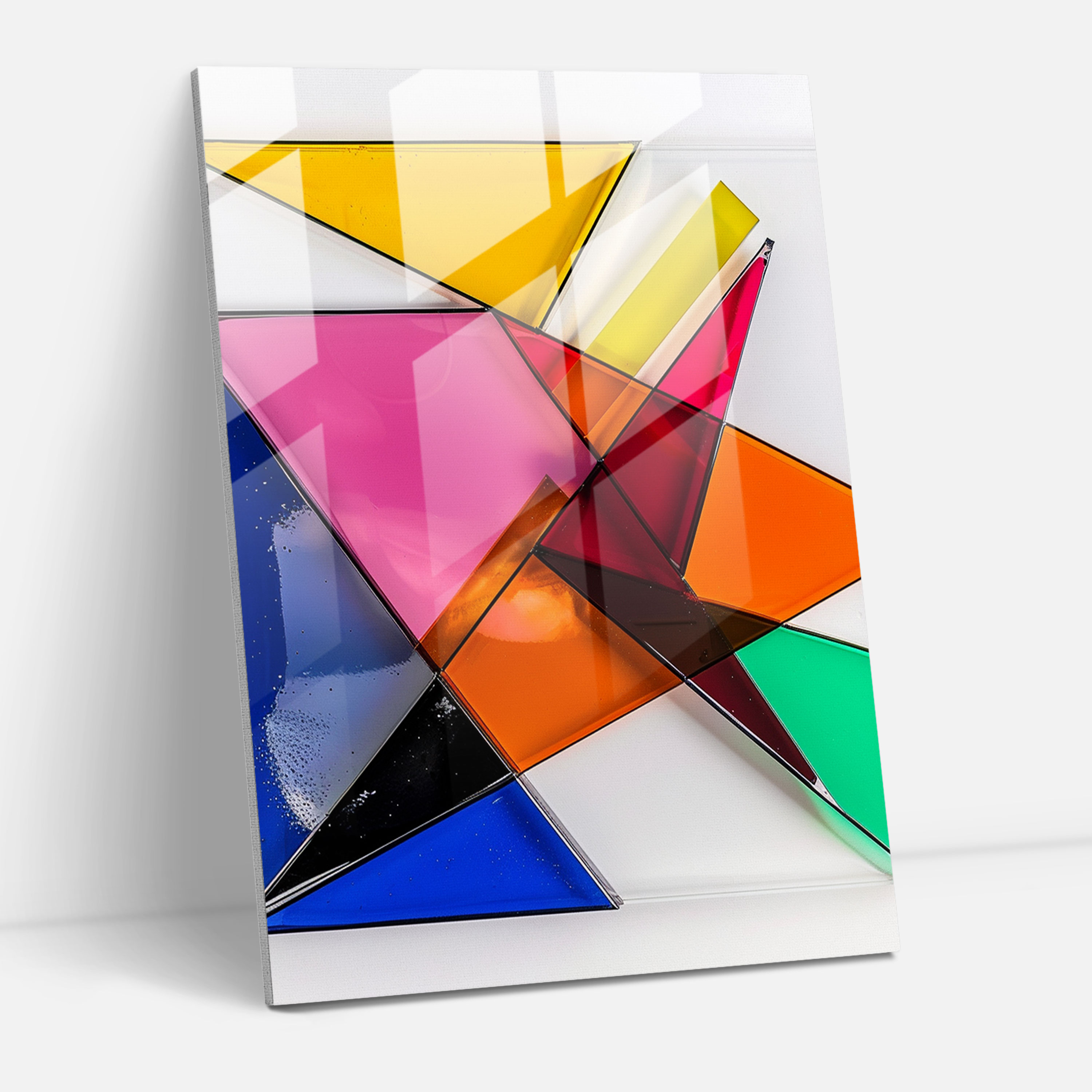 Contrasting Colors Glass Wall Art - Suprematism, Modern Art, Glass Wall Art, Wall Decoration