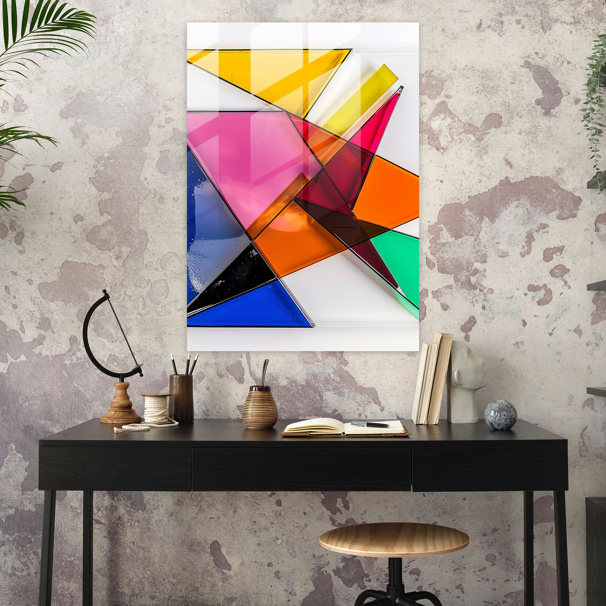 Contrasting Colors Glass Wall Art - Suprematism, Modern Art, Glass Wall Art, Wall Decoration