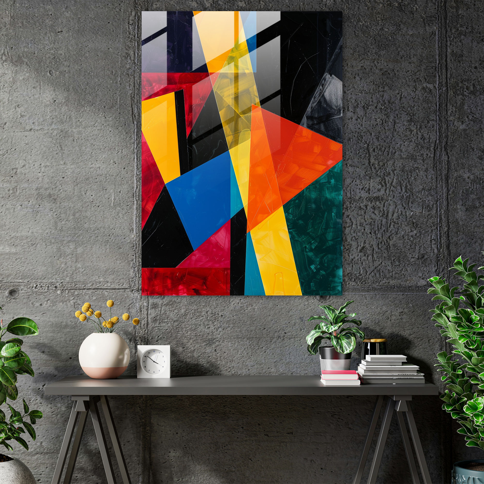 Suprematism Geometric Shapes Glass Print - Suprematism, Glass Print, Modern Art, Suprematism