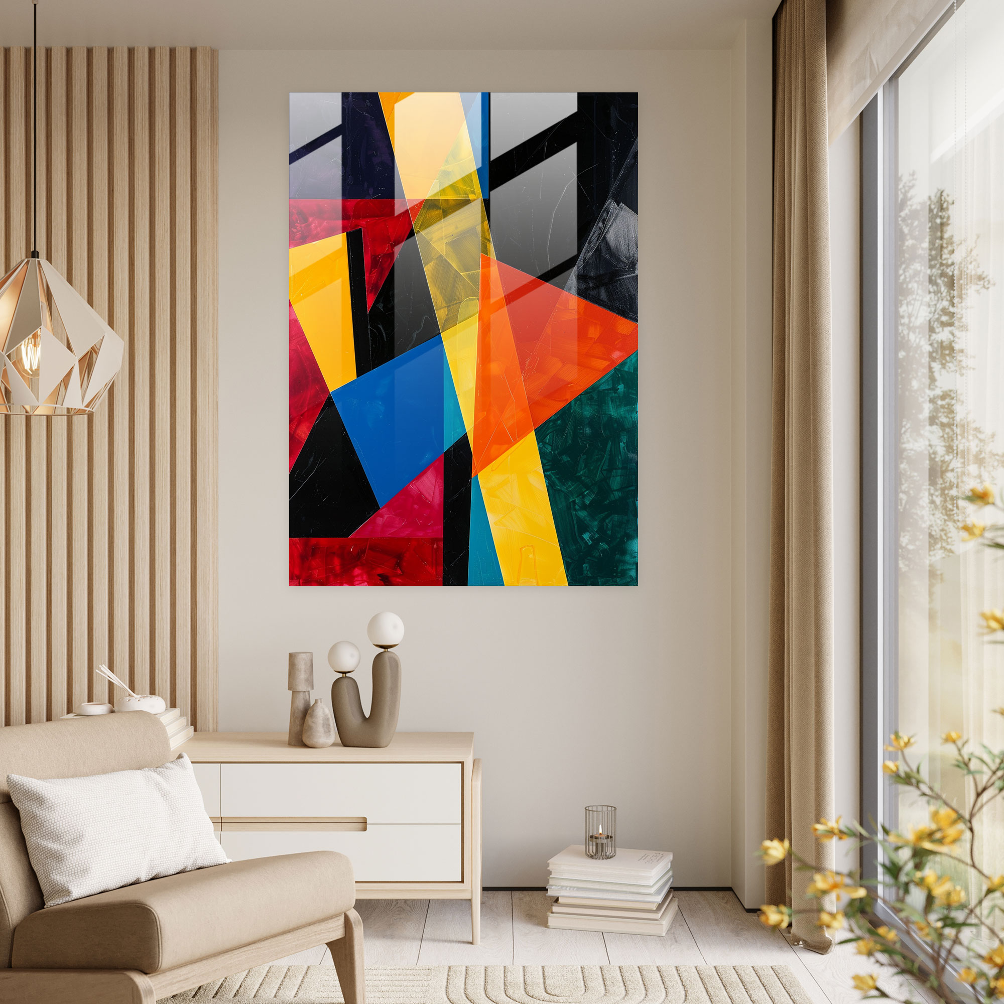 Suprematism Geometric Shapes Glass Print - Suprematism, Glass Print, Modern Art, Suprematism