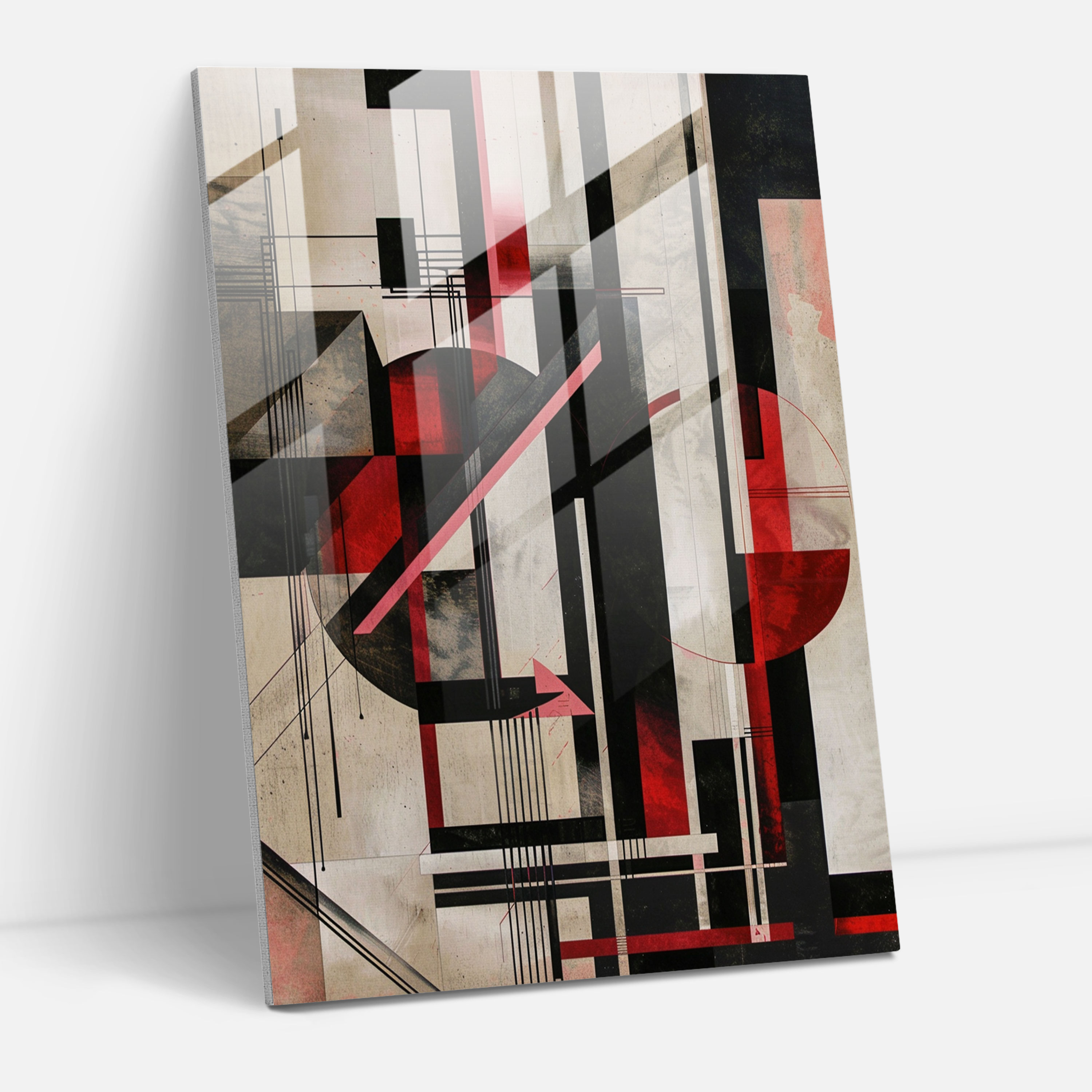 Intersecting Shapes Suprematism Wall Decoration - Suprematism, Suprematism, Glass Art, Modern Art