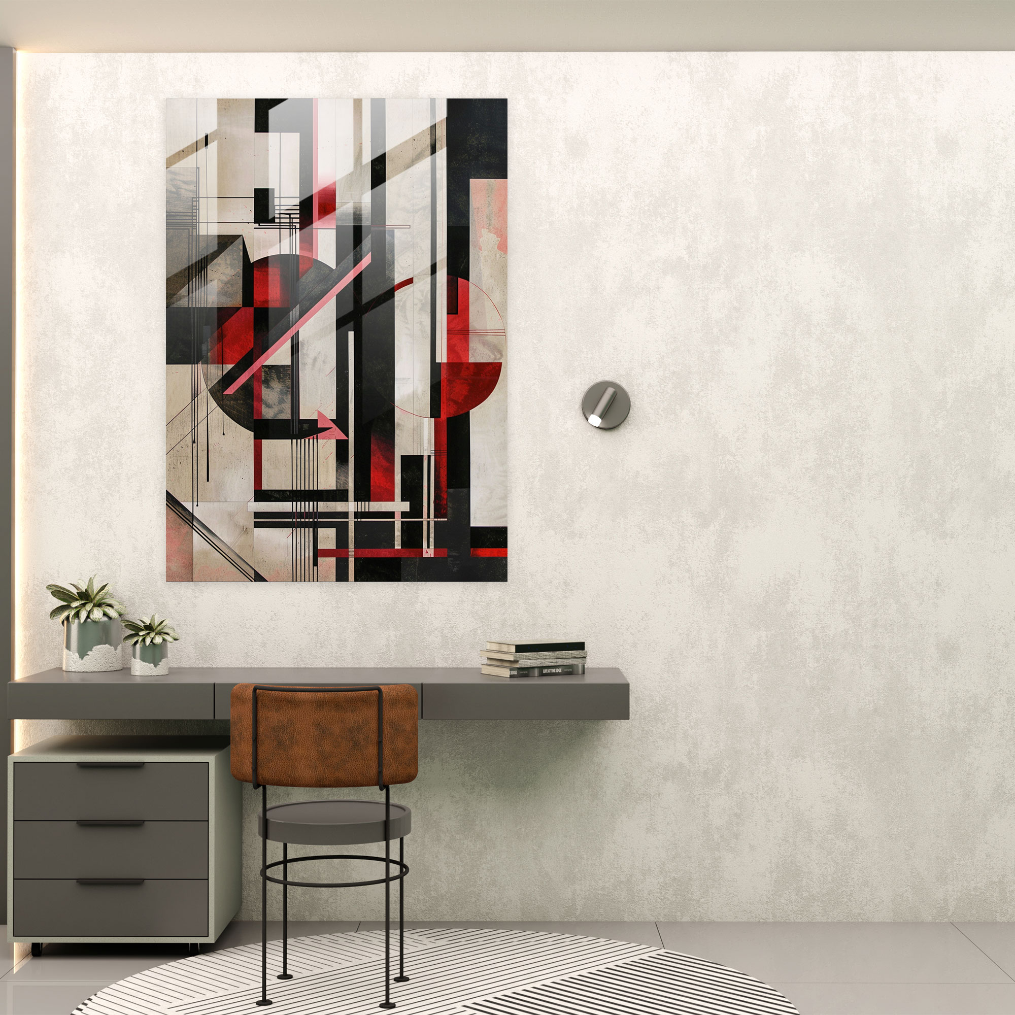 Intersecting Shapes Suprematism Wall Decoration - Suprematism, Suprematism, Glass Art, Modern Art