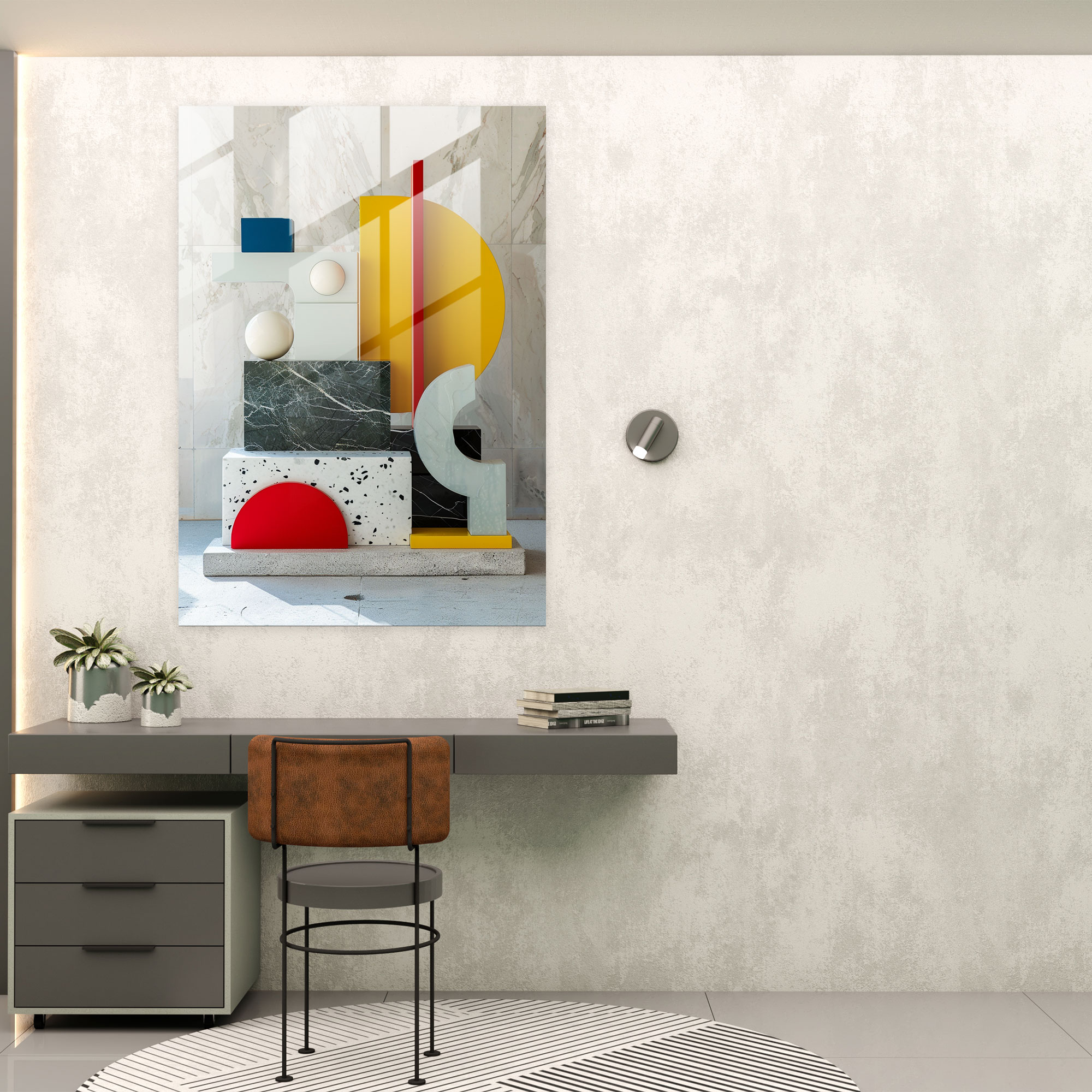 Contrasting Shapes Suprematism Home Decoration - Suprematism, Home Decoration, Glass Art, Suprematism