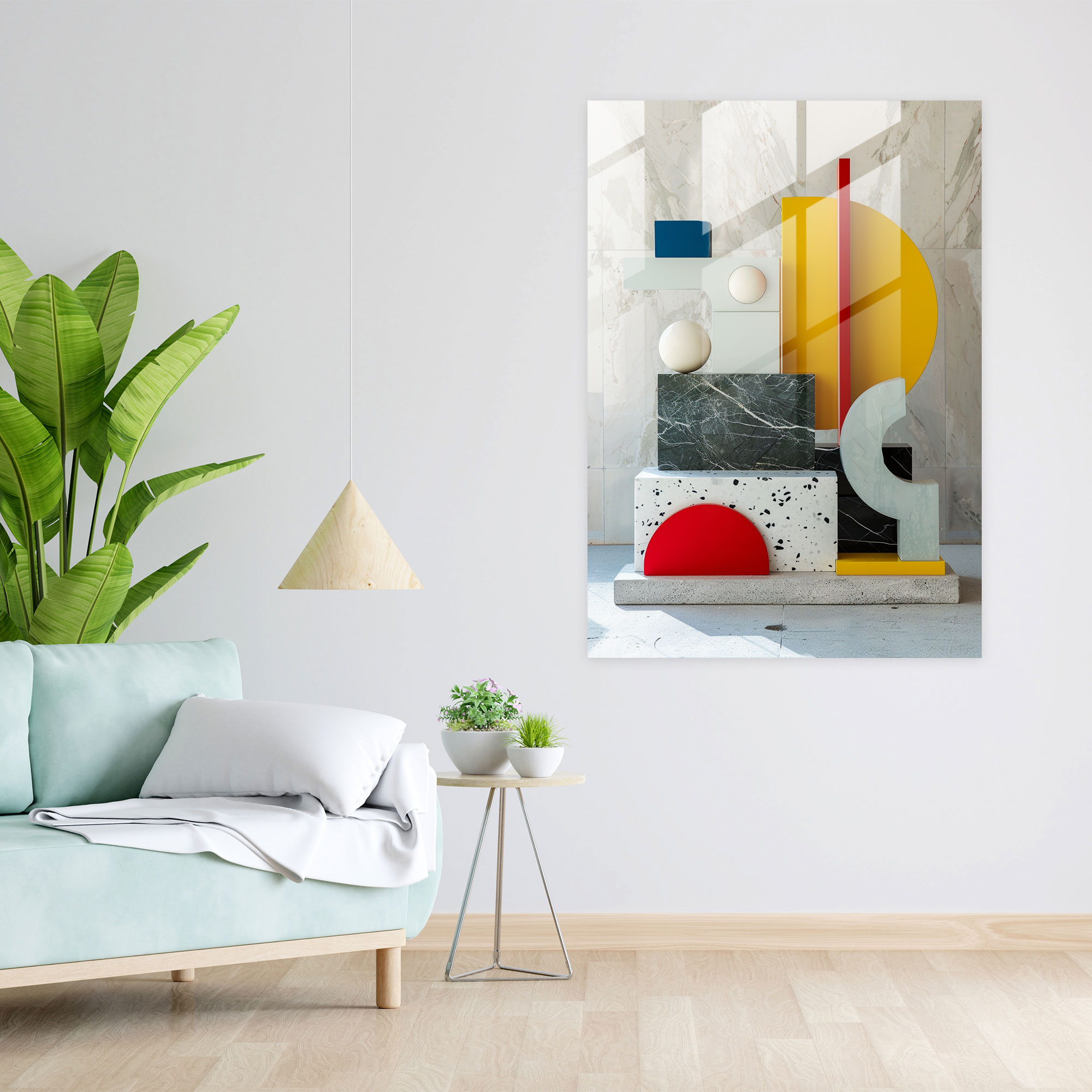 Contrasting Shapes Suprematism Home Decoration - Suprematism, Home Decoration, Glass Art, Suprematism