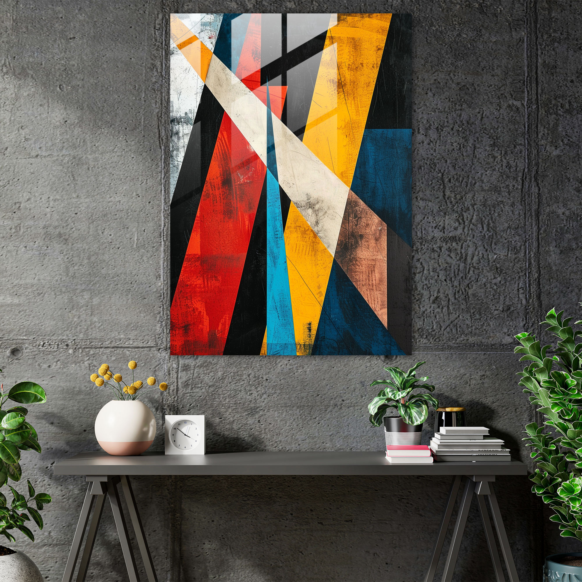 Intersecting Lines Suprematism Wall Decoration - Suprematism, Suprematism, Glass Art, Modern Art