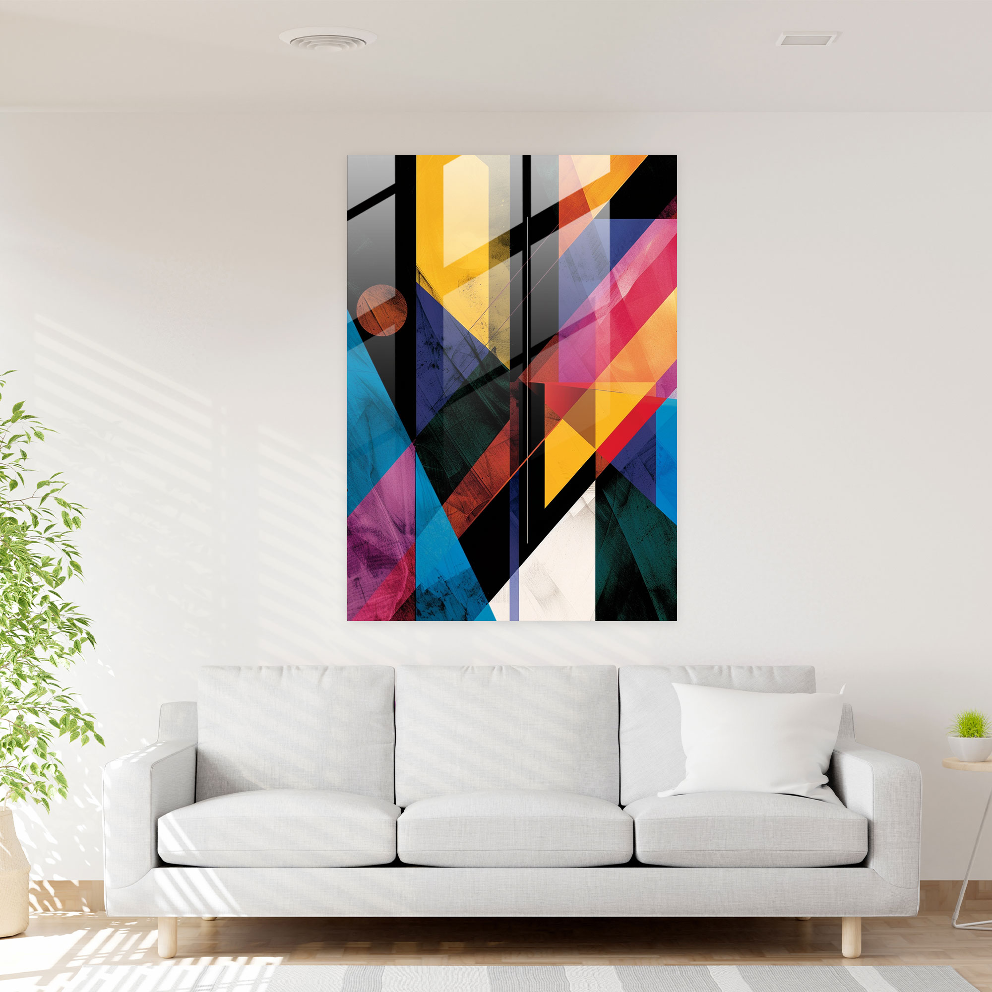 Suprematism Geometric Shapes Glass Print - Suprematism, Glass Print, Modern Art, Wall Decoration