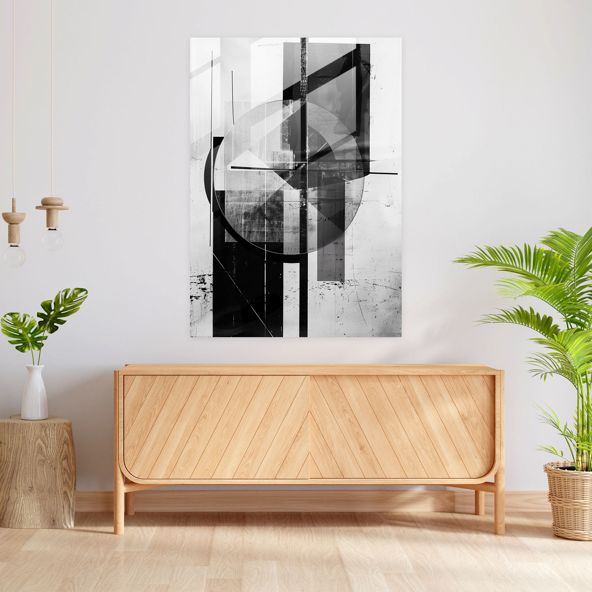 Suprematism Black And White Abstract Glass Art - Suprematism, Glass Art, Glass Print, Suprematism