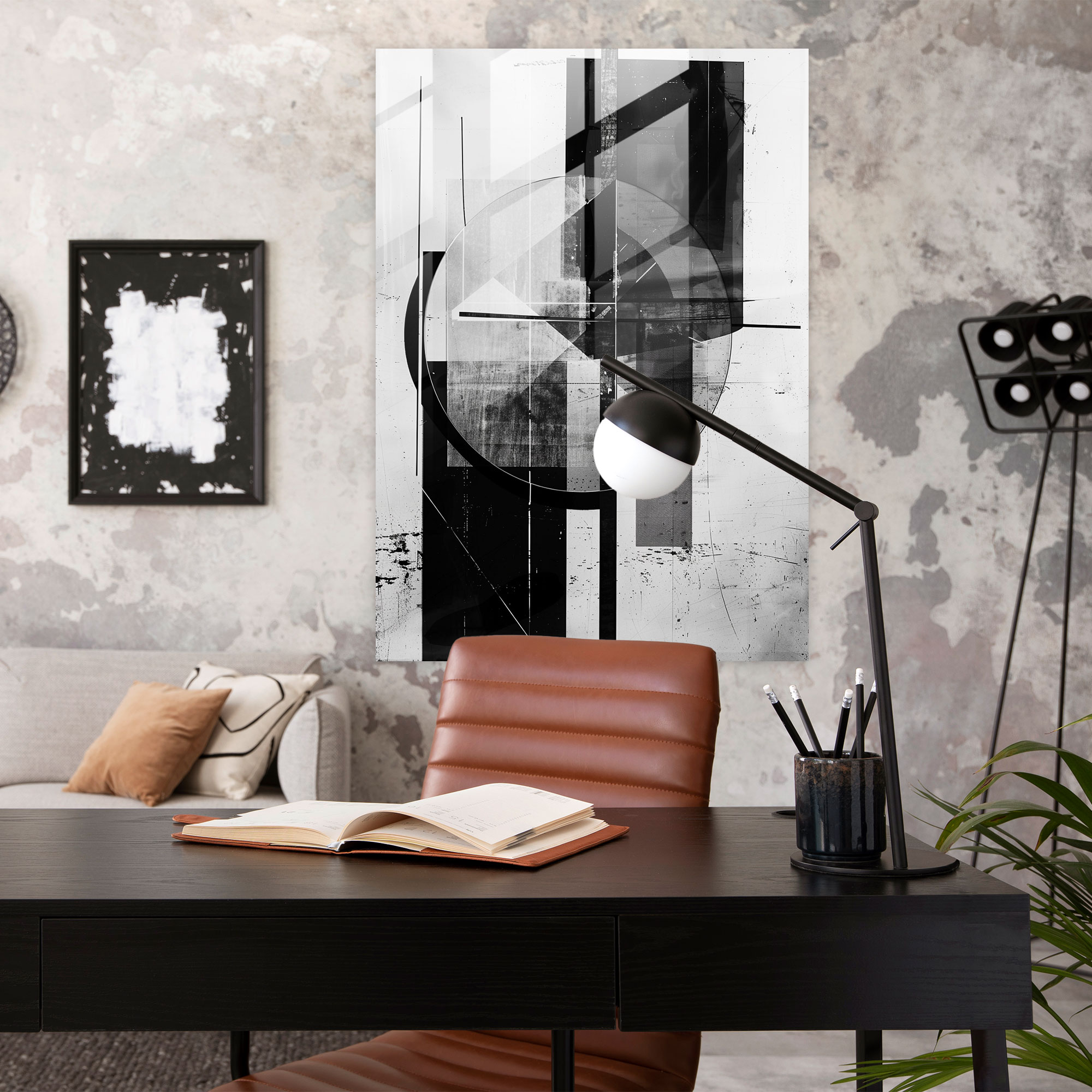 Suprematism Black And White Abstract Glass Art - Suprematism, Glass Art, Glass Print, Suprematism