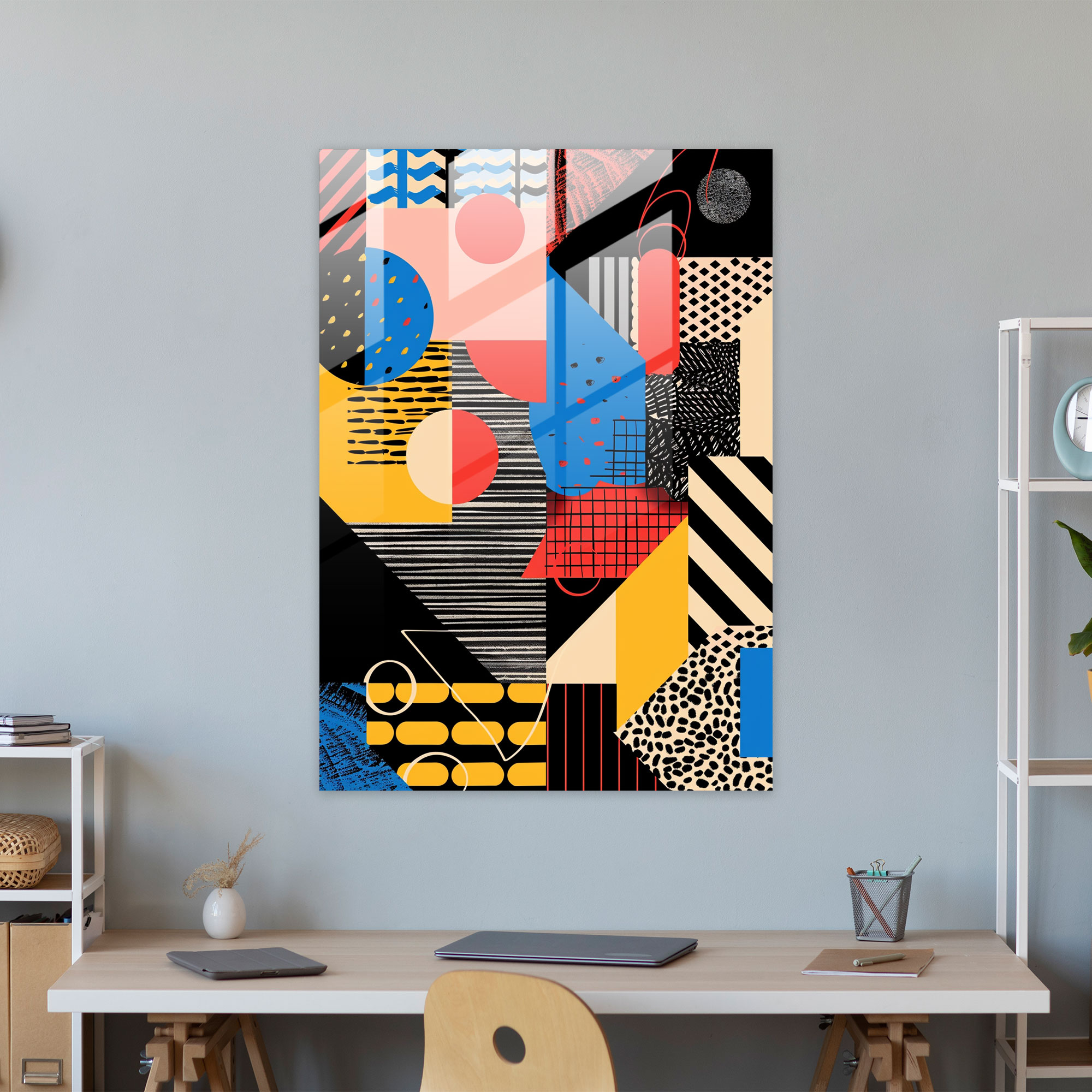 Suprematism Geometric Patterns Modern Art - Suprematism, Glass Wall Art, Home Decoration, Wall Decoration