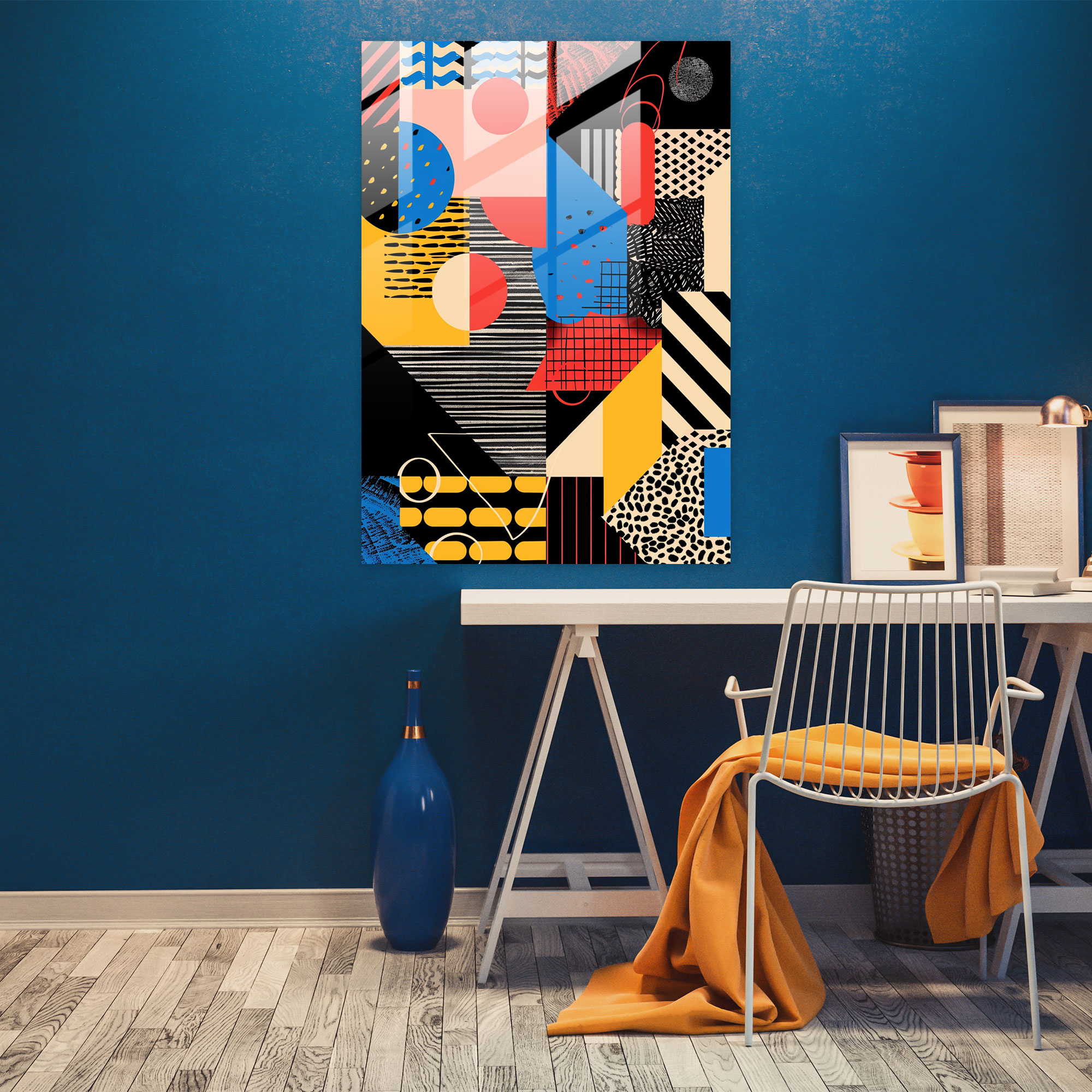 Suprematism Geometric Patterns Modern Art - Suprematism, Glass Wall Art, Home Decoration, Wall Decoration