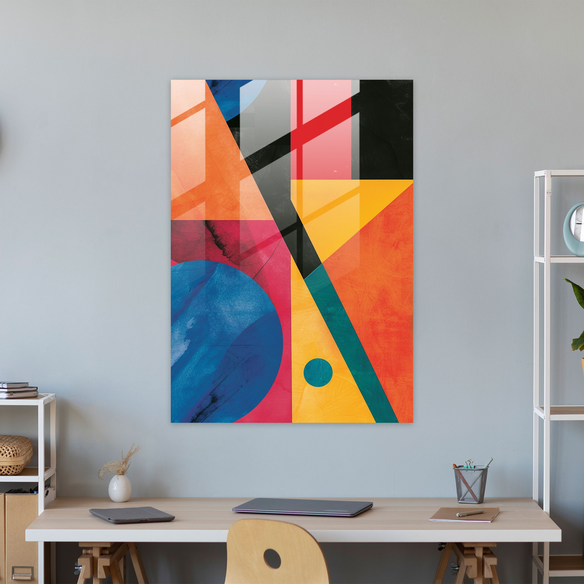 Suprematism Geometric Shapes Glass Print - Suprematism, Home Decoration, Suprematism, Glass Print