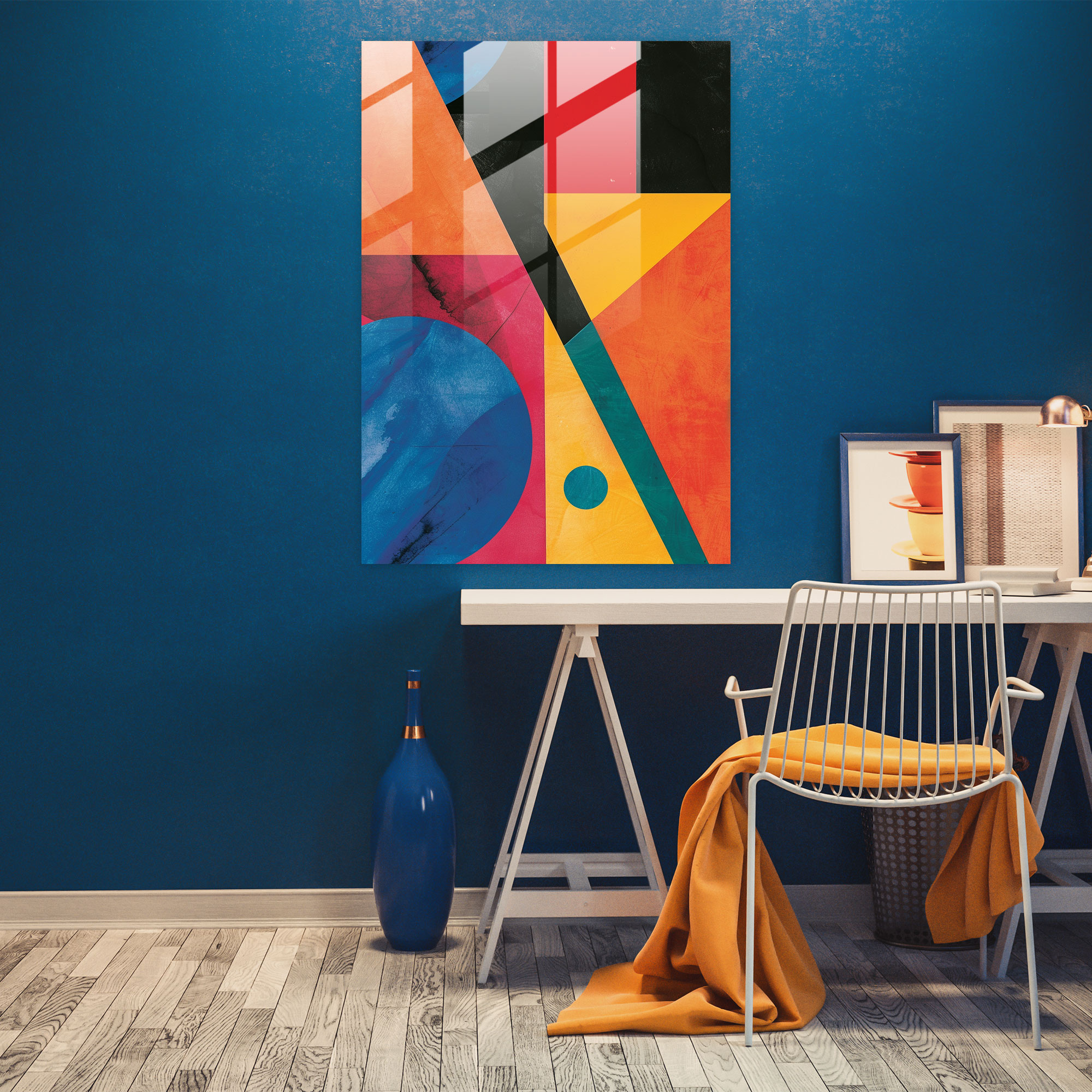 Suprematism Geometric Shapes Glass Print - Suprematism, Home Decoration, Suprematism, Glass Print