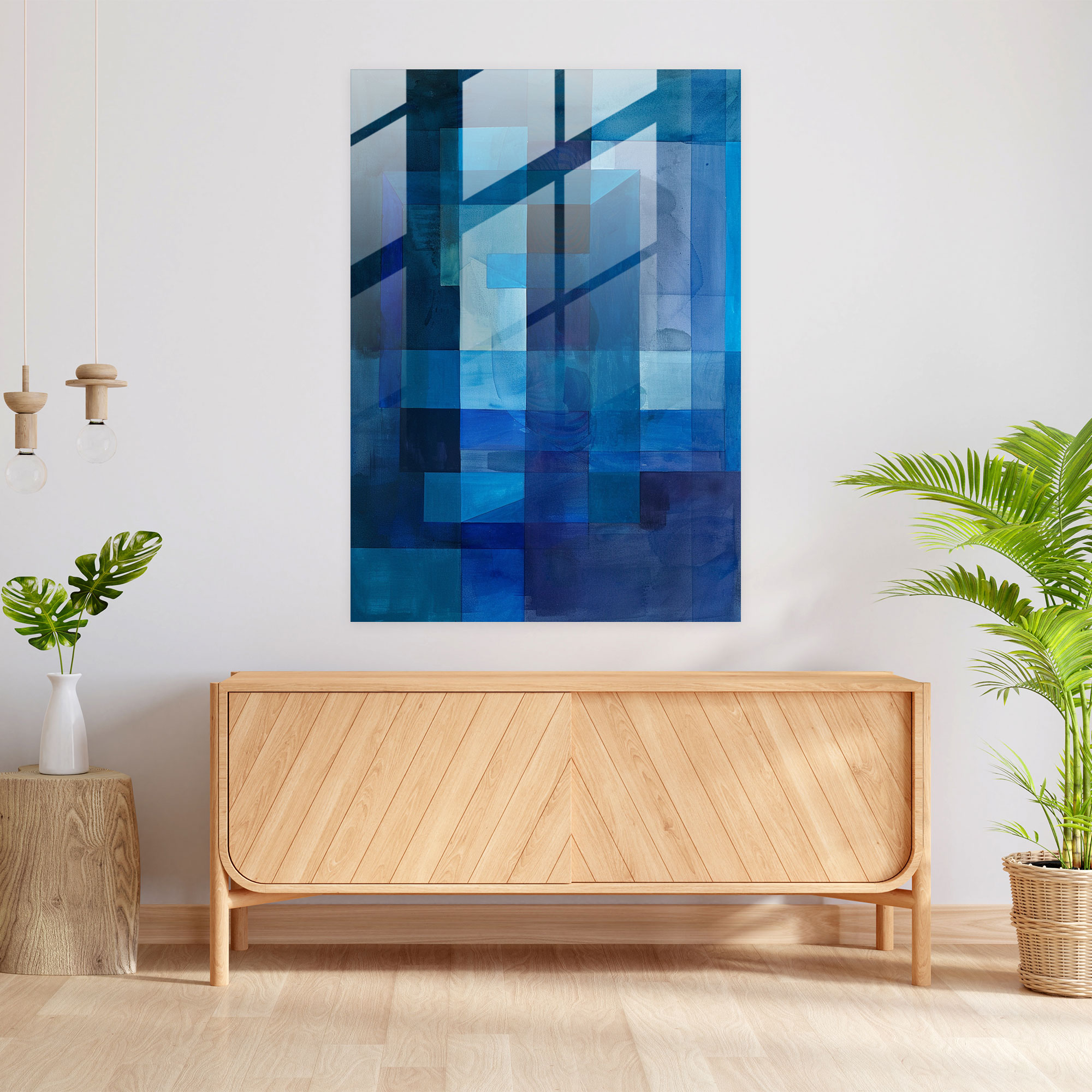 Suprematism Wall Decoration - Geometric Composition In Shades Of Blue - Suprematism, Suprematism, Modern Art, Wall Decoration