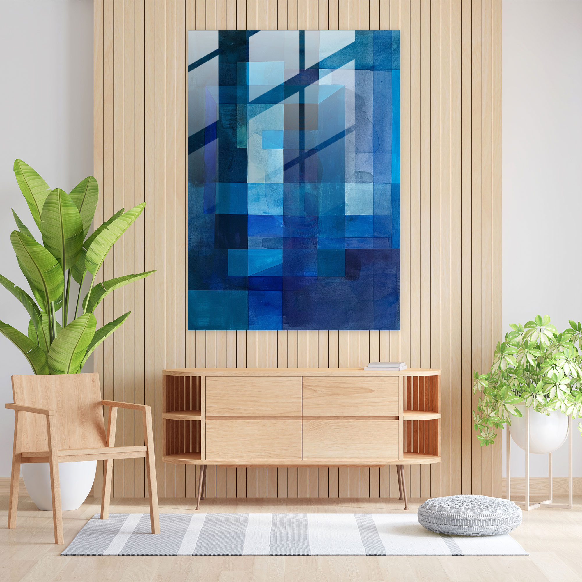 Suprematism Wall Decoration - Geometric Composition In Shades Of Blue - Suprematism, Suprematism, Modern Art, Wall Decoration