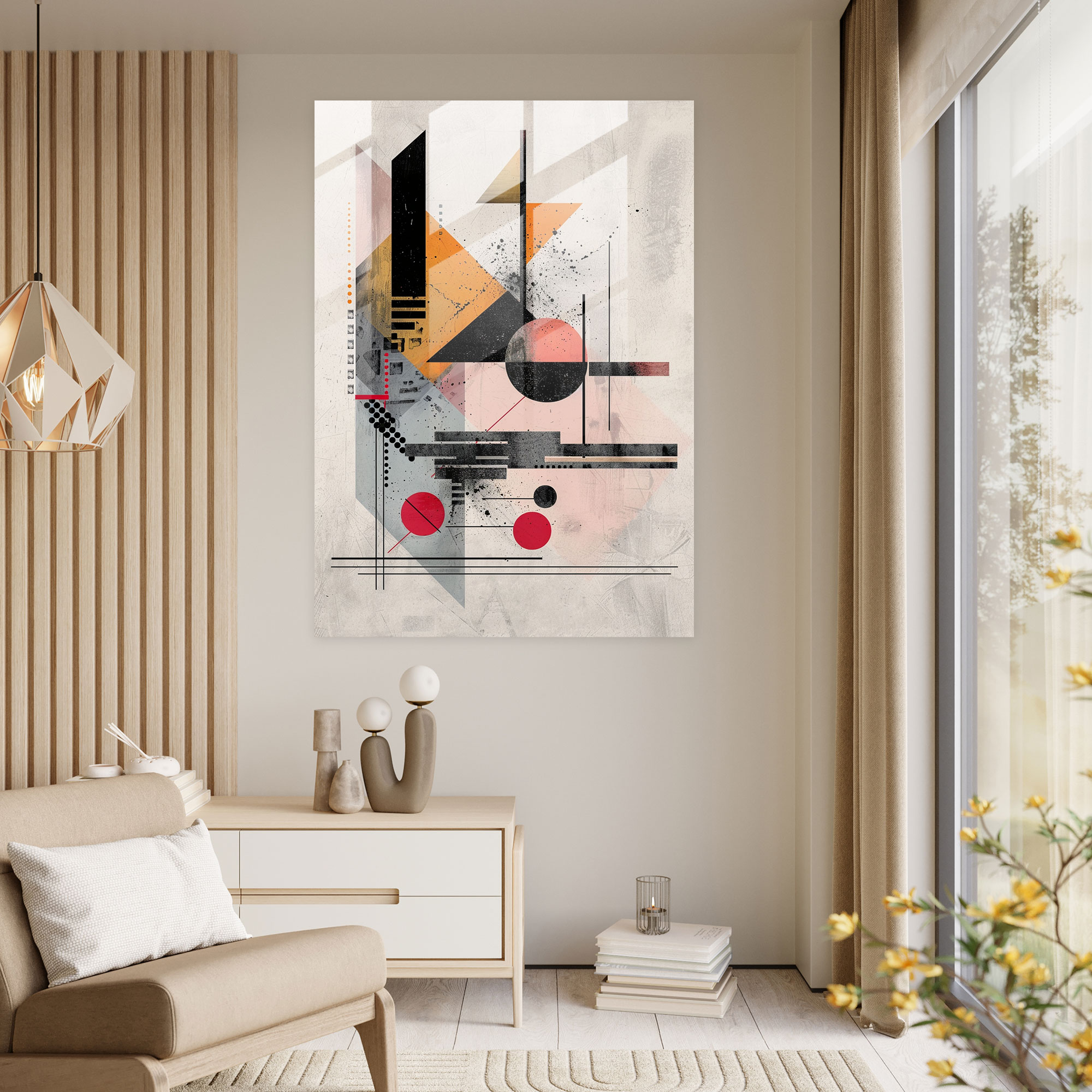 Suprematism Playful Composition Glass Print - Suprematism, Suprematism, Modern Art, Glass Print