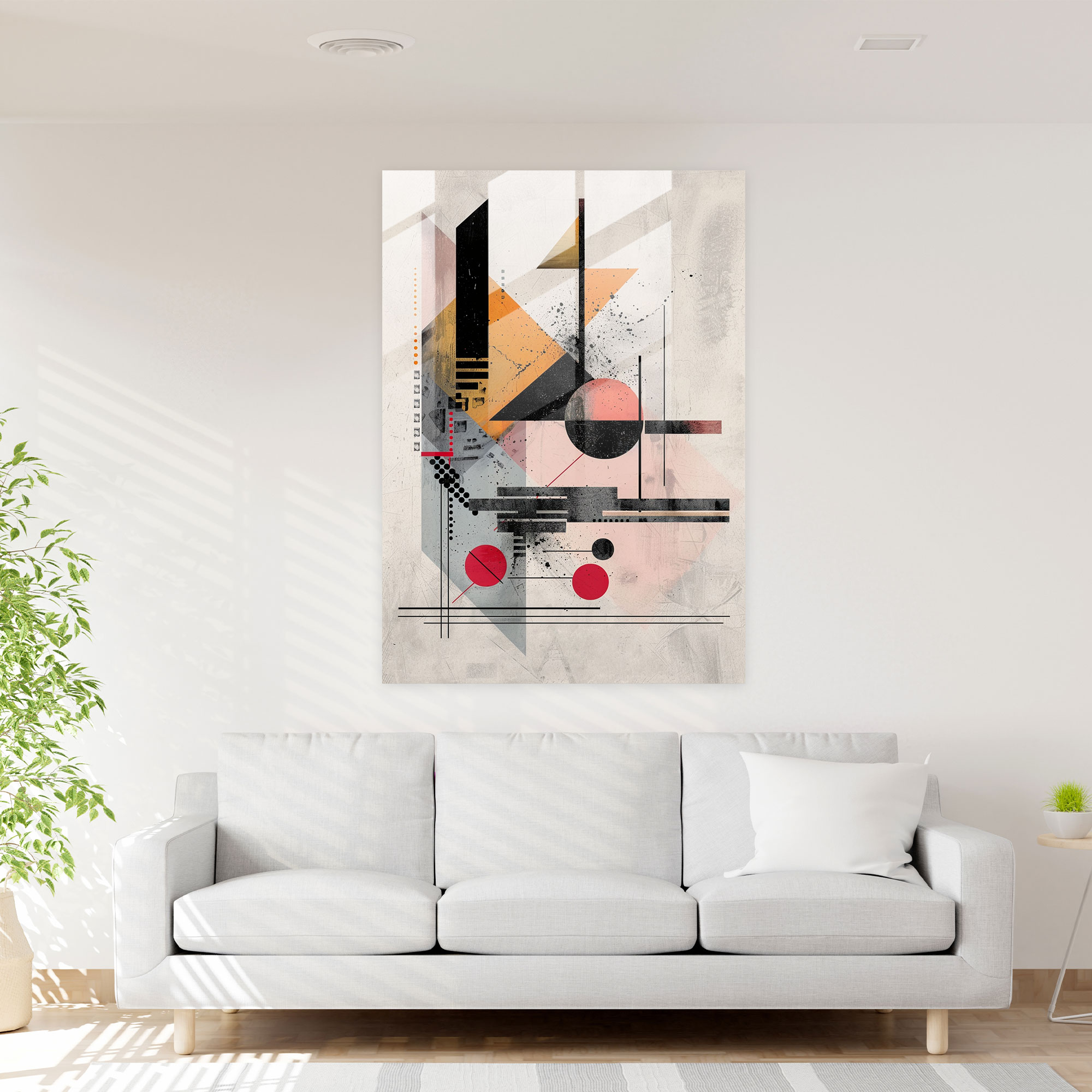 Suprematism Playful Composition Glass Print - Suprematism, Suprematism, Modern Art, Glass Print