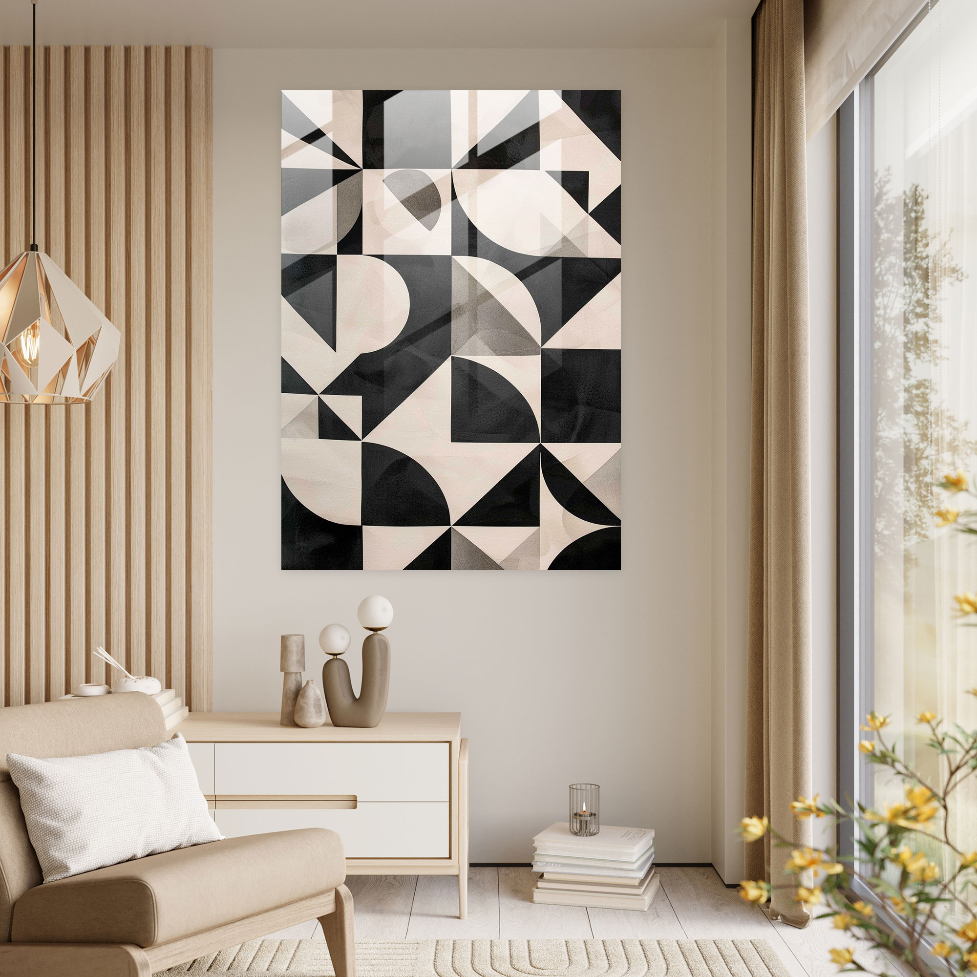 Suprematism Geometric Patterns Home Decoration - Suprematism, Wall Decoration, Home Decoration, Glass Art