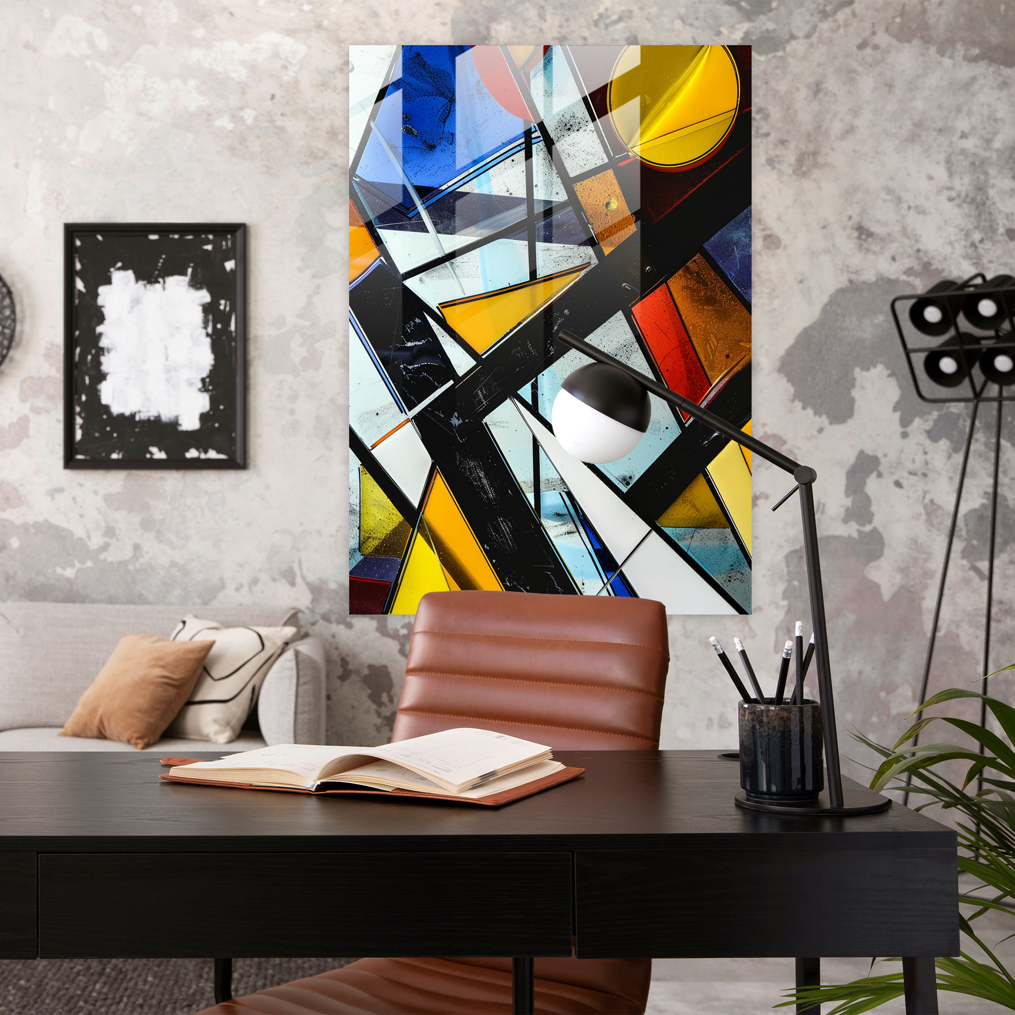 Suprematism Dynamic Composition Glass Art - Suprematism, Home Decoration, Suprematism, Wall Decoration