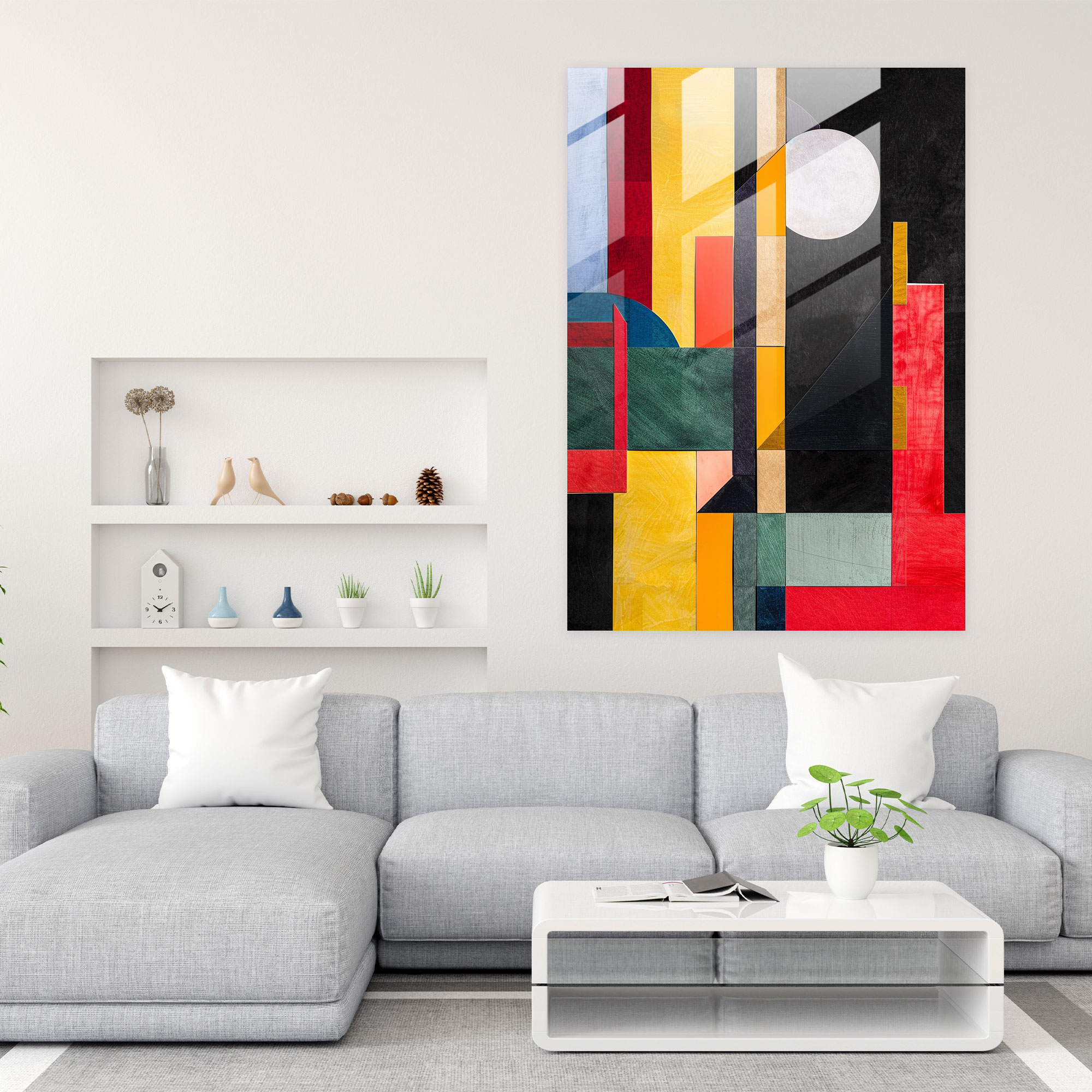 Suprematism Glass Wall Art - Suprematism, Glass Wall Art, Wall Decoration, Home Decoration