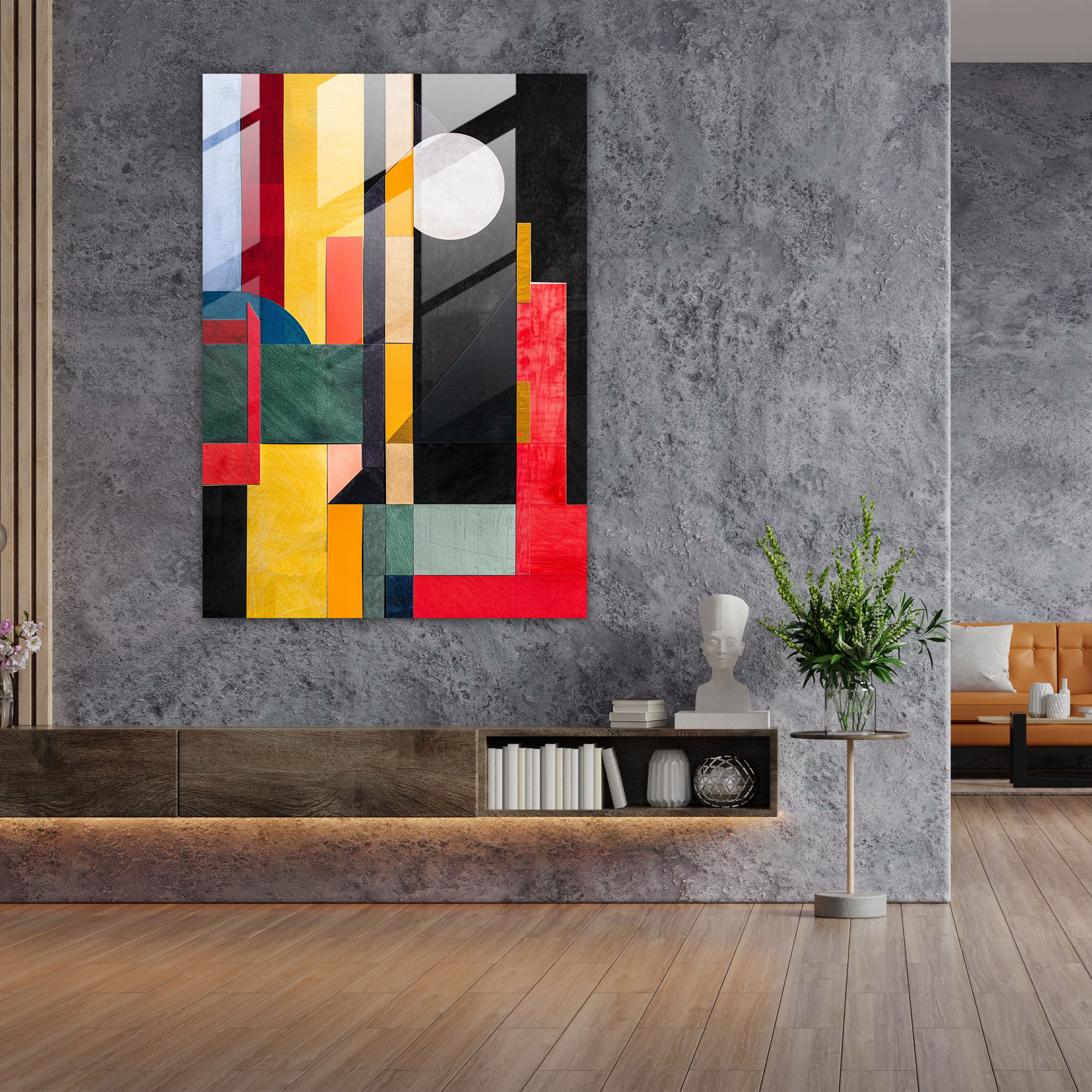 Suprematism Glass Wall Art - Suprematism, Glass Wall Art, Wall Decoration, Home Decoration