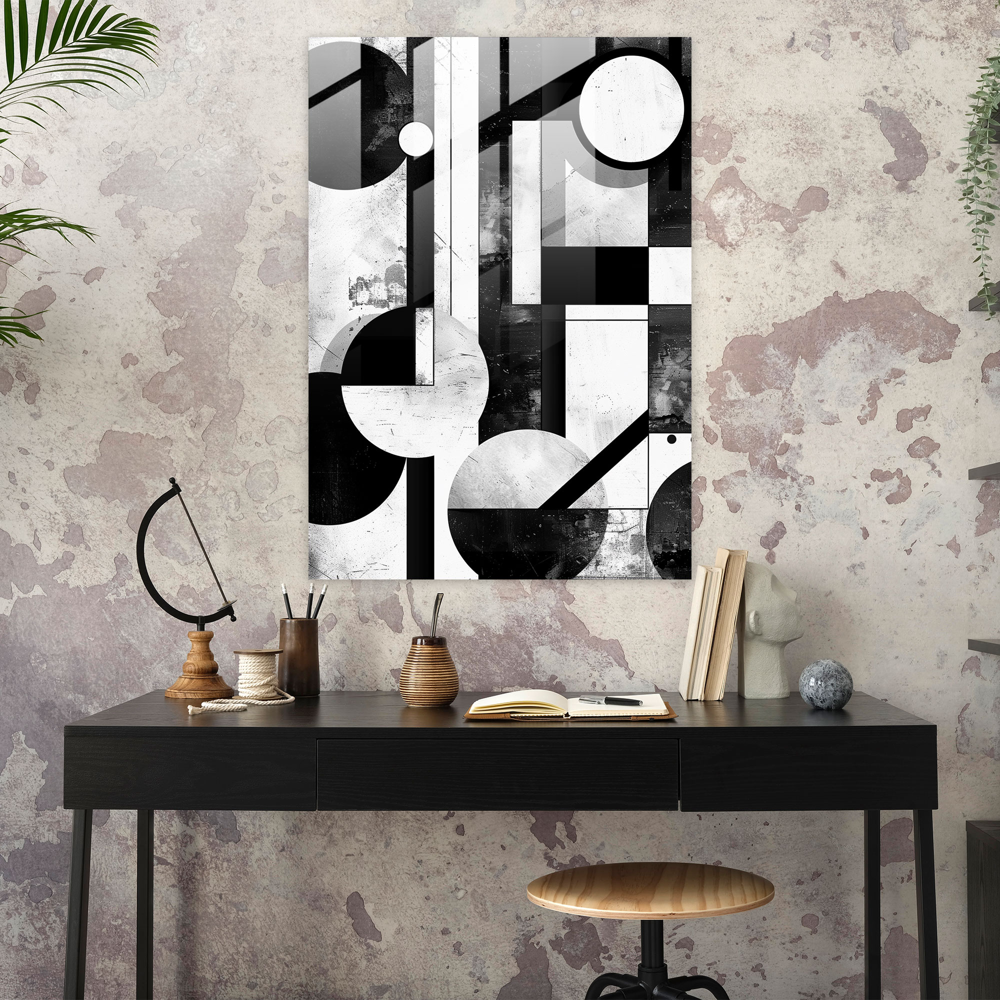 Suprematism Modern Art - Suprematism, Glass Art, Glass Print, Home Decoration