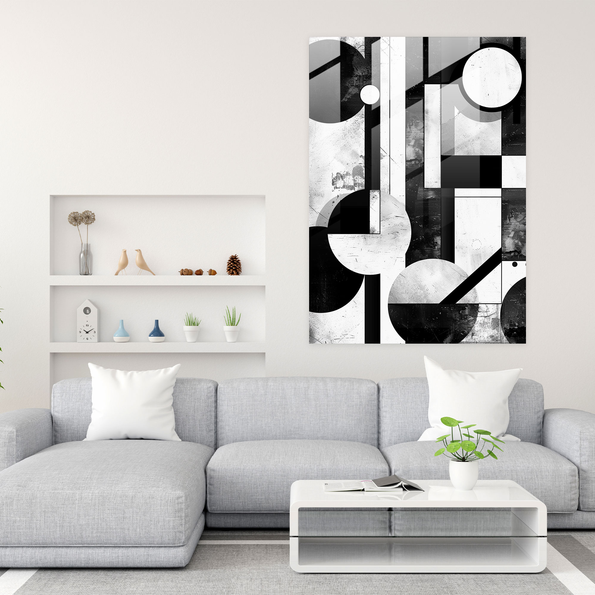 Suprematism Modern Art - Suprematism, Glass Art, Glass Print, Home Decoration