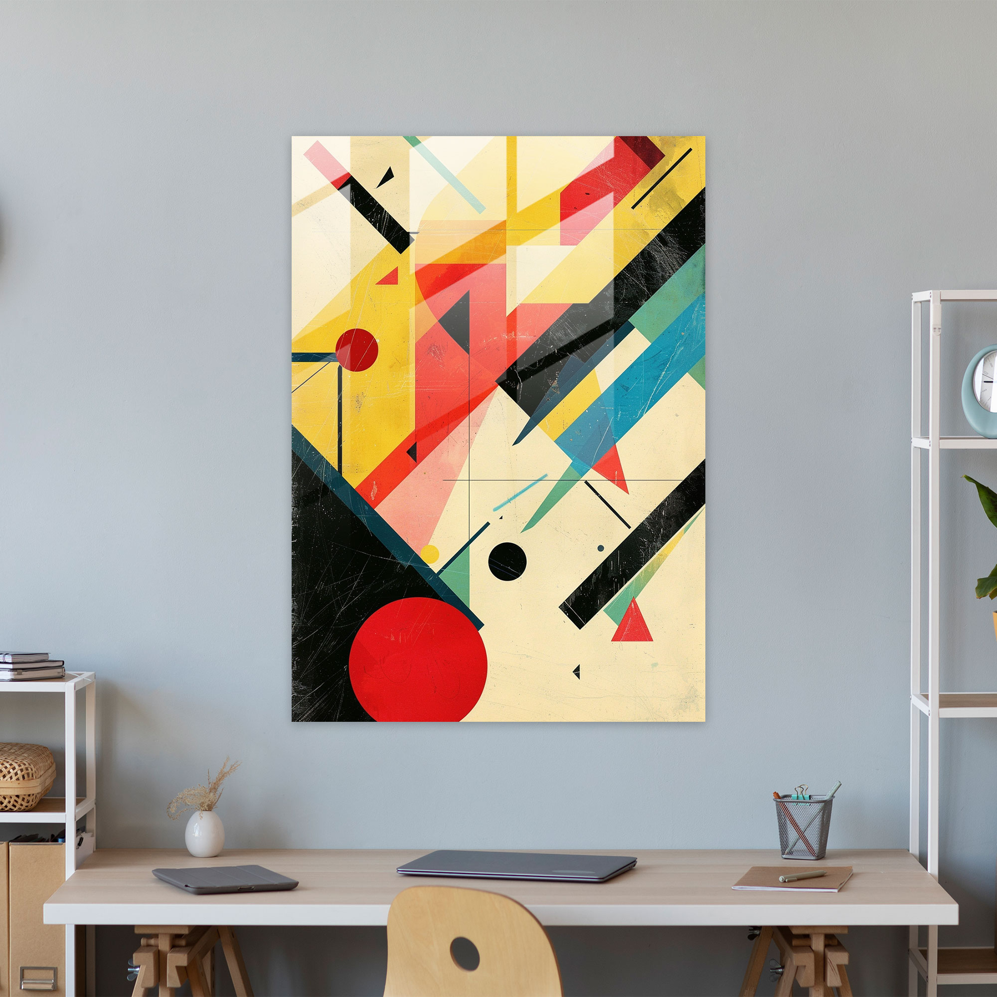 Suprematism Wall Decoration - Suprematism, Home Decoration, Modern Art, Glass Art
