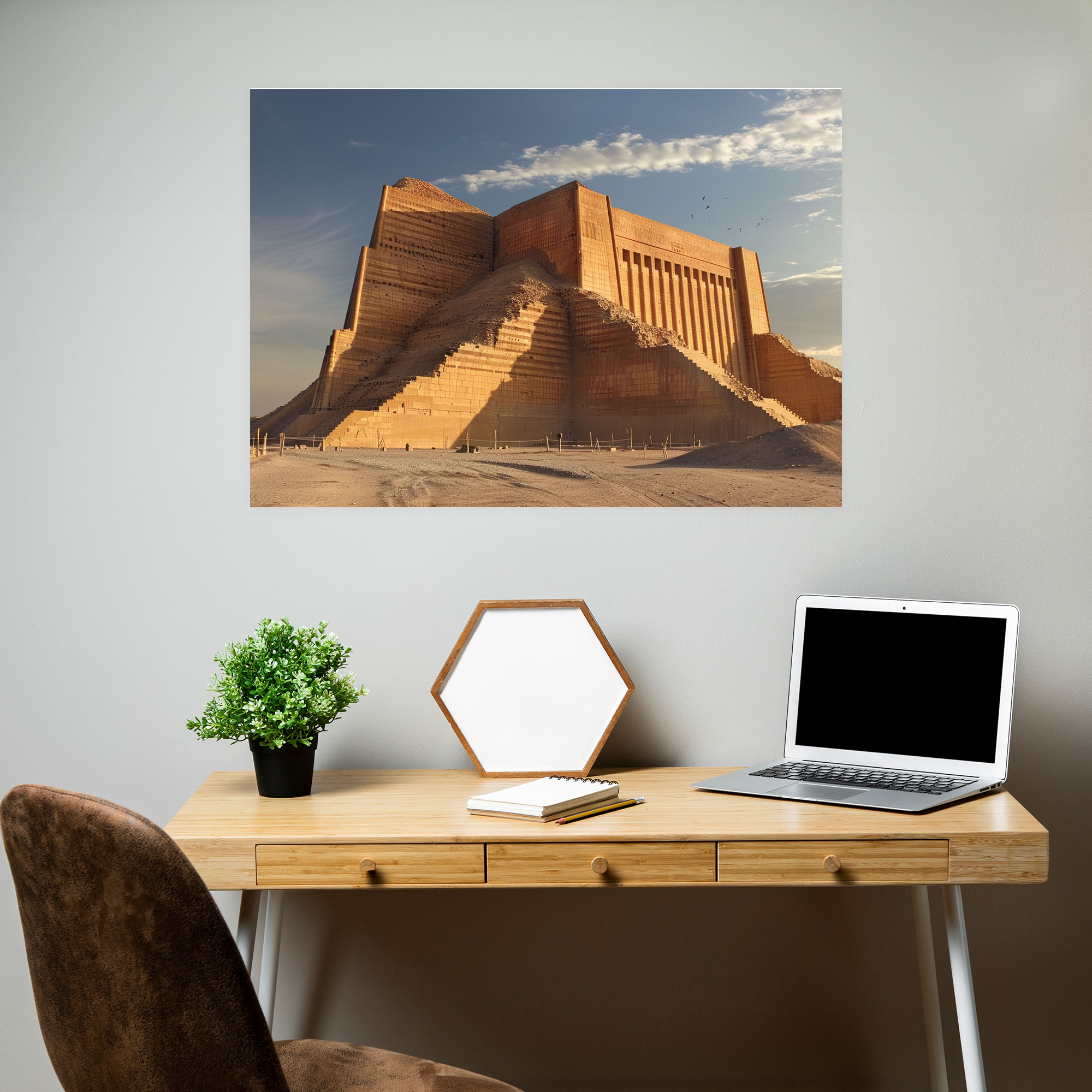 Sumerische Wanddekoration - Sumerer Wandkunst Leinwandbild Wohnkultur
