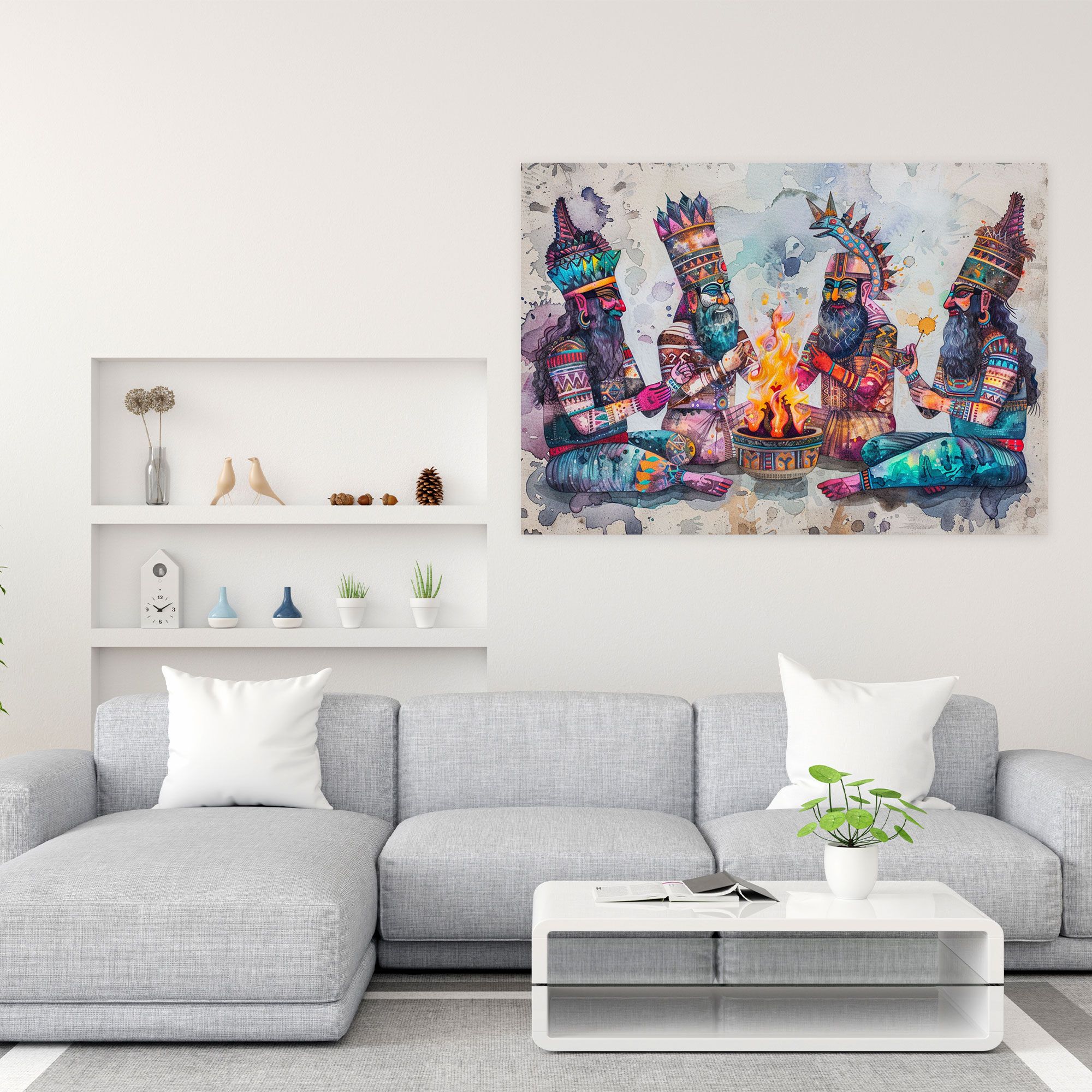 Sumerians Sacred Fire Wall Art - Sumerians, Sumerians, Home Decoration, Vibrant