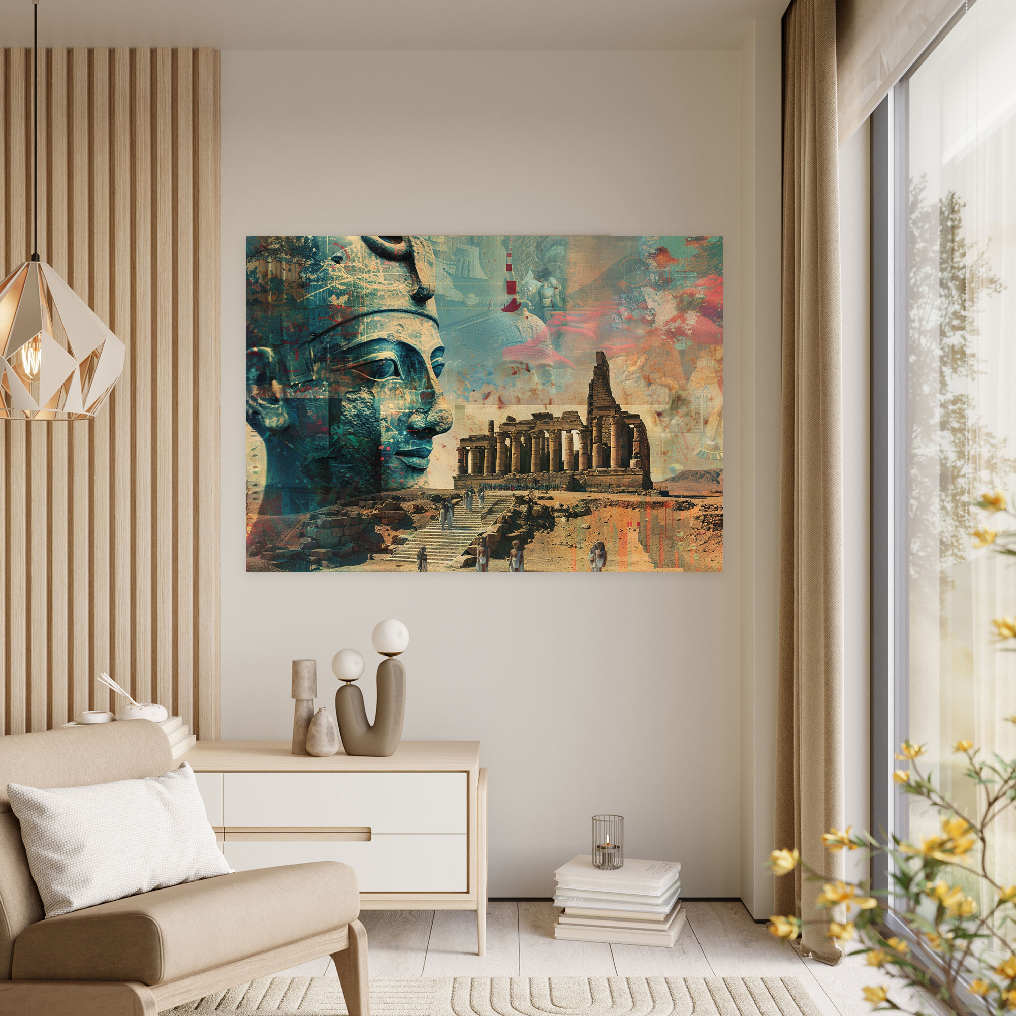 Sumerians Ancient Ruins Wall Art - Sumerians, Mixed Media Collage, Ancient Ruins, Deities