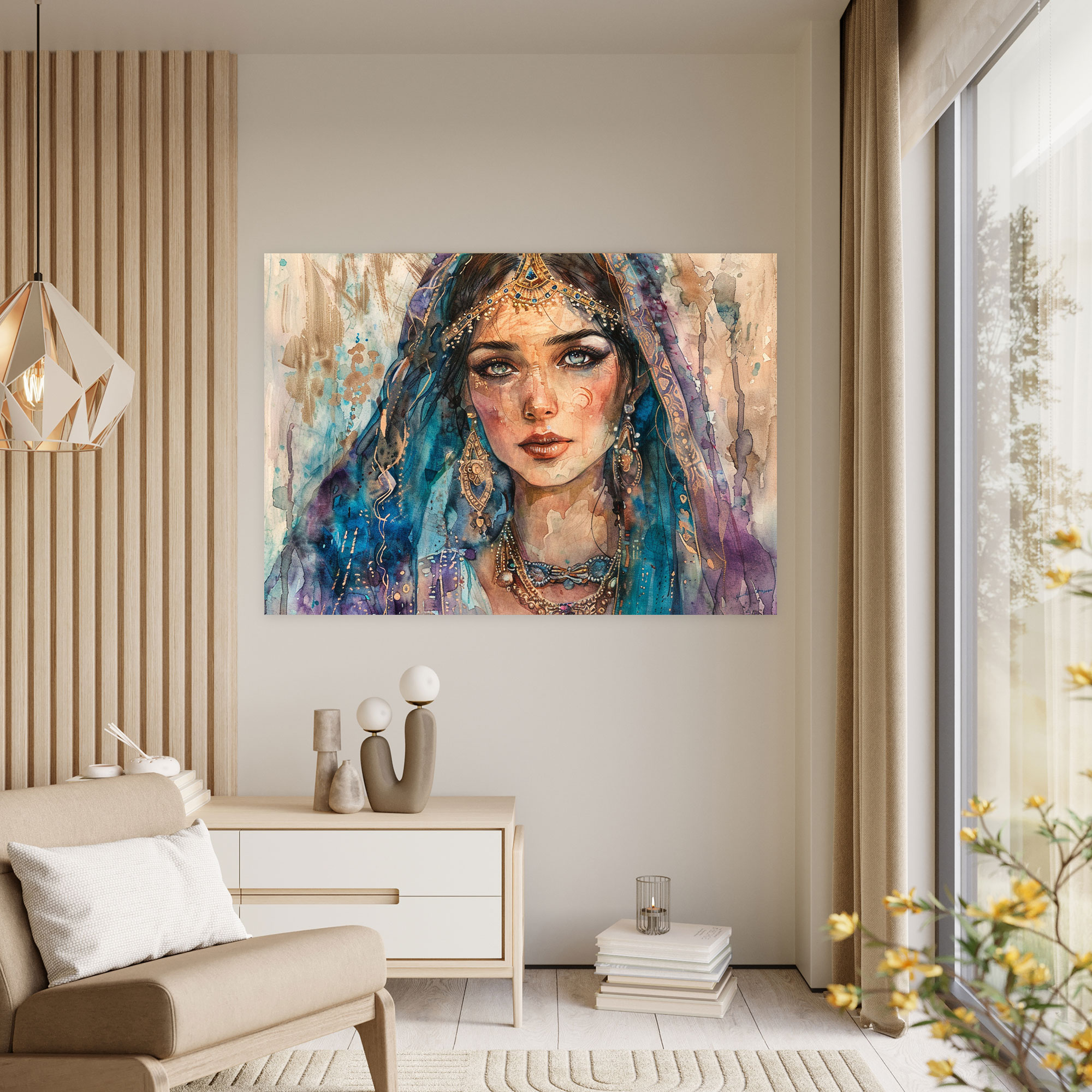 Sumerians Dreamy Portrait Canvas Print - Sumerians, Canvas, Jewelry, Home Decoration