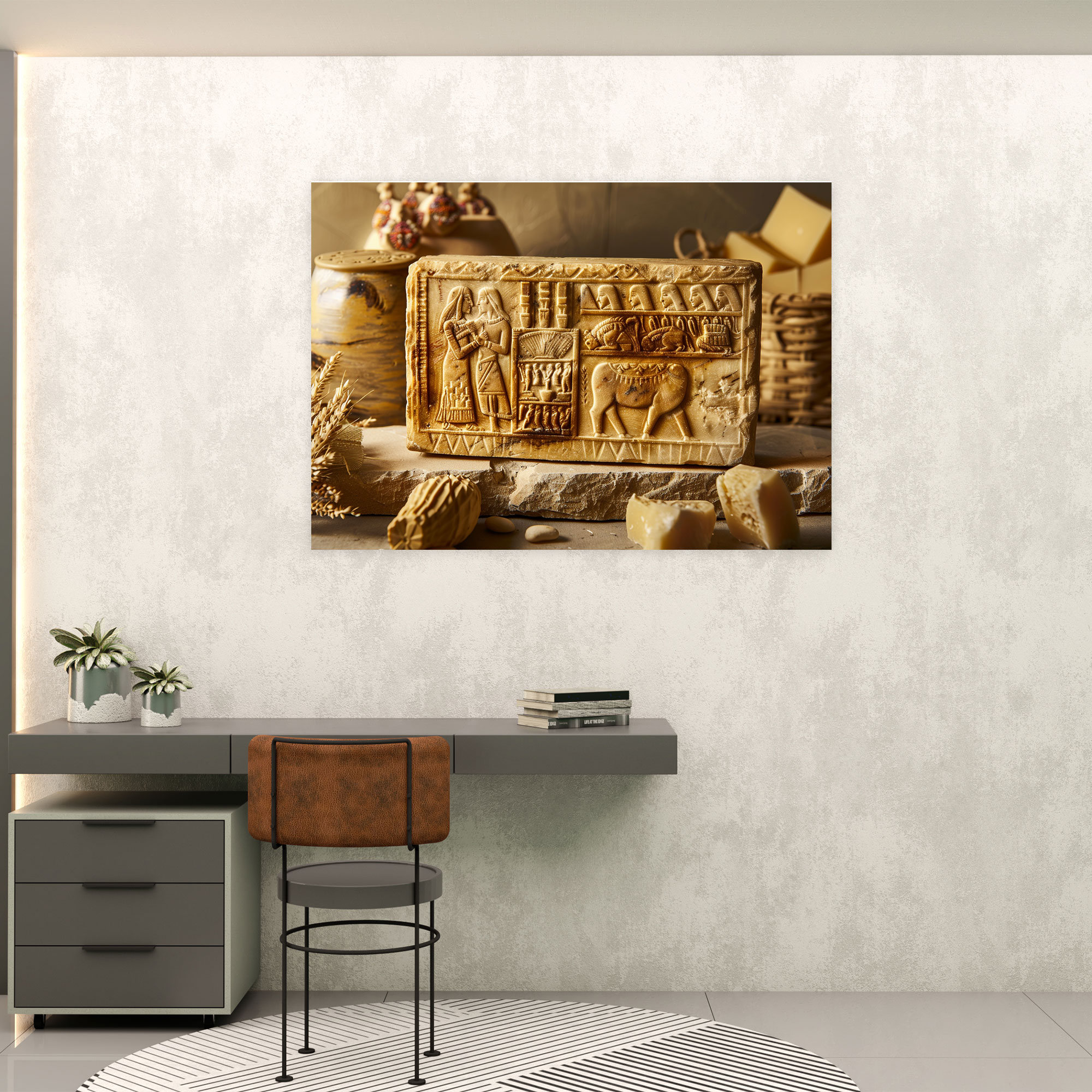Leinwandbild der Sumerer - Wandkunst Wanddekoration Wohnkultur