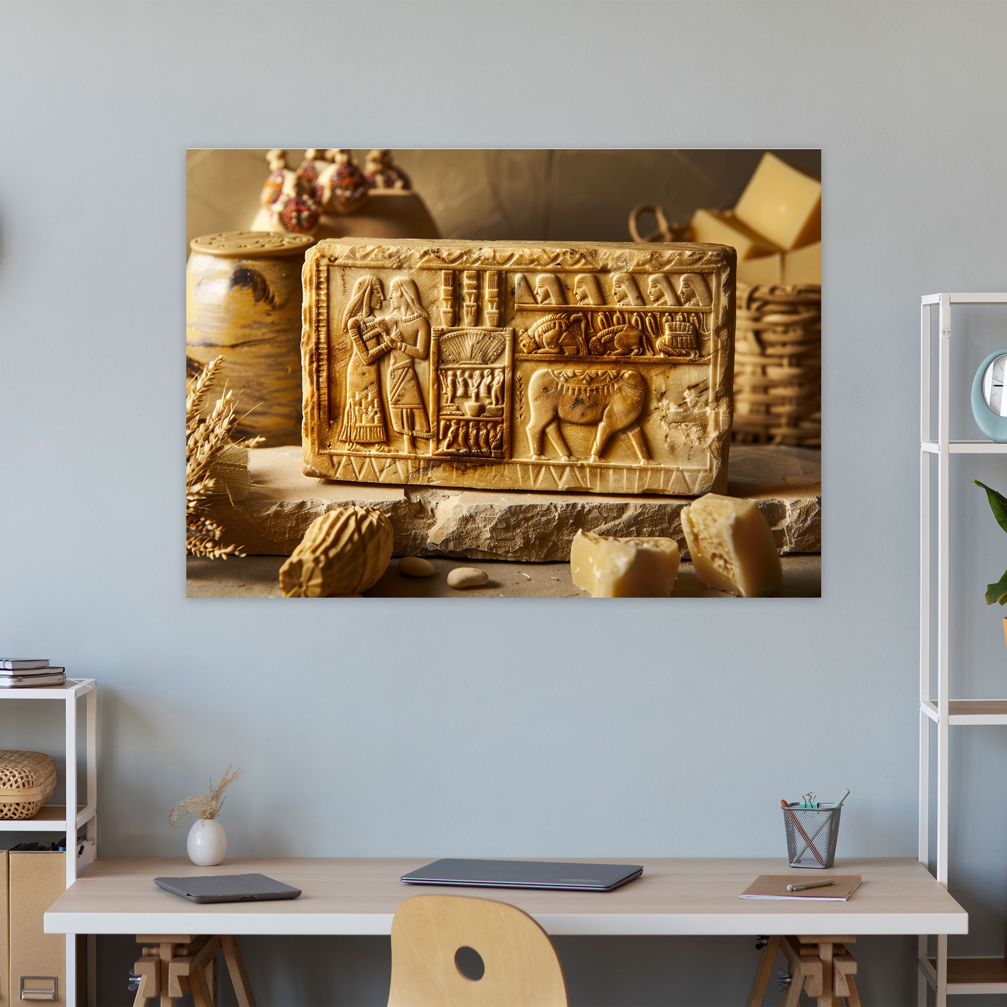 Leinwandbild der Sumerer - Wandkunst Wanddekoration Wohnkultur